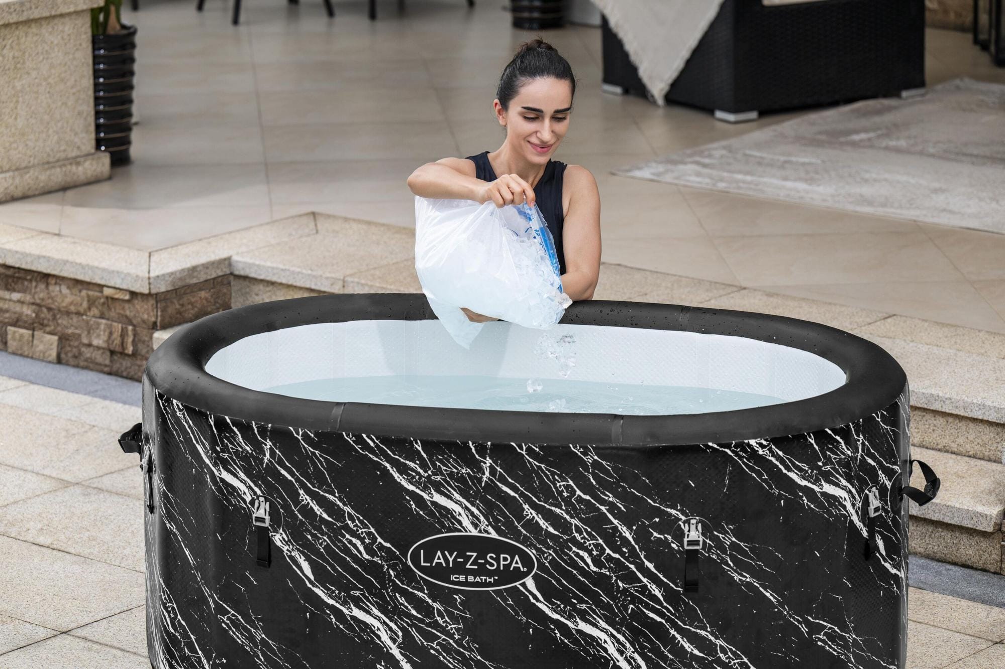 Opblaasbare bubbelbaden Lay-Z Spa Lay-Z-Spa Glacial Dip Cold Plunge Herstellend IJS Badkuip voor 2 Personen Bestway 5