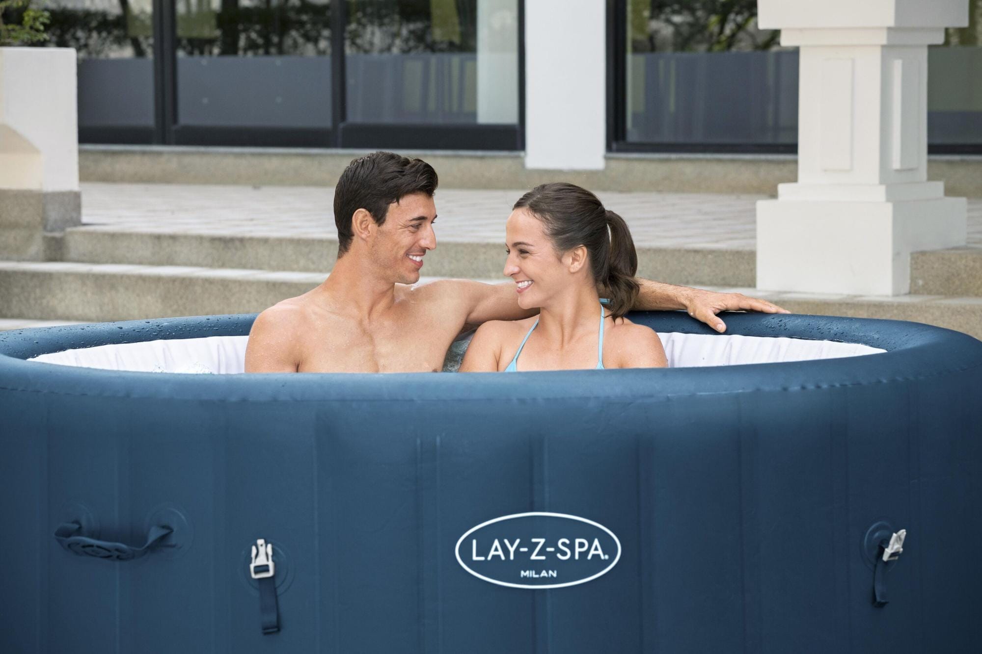 Opblaasbare bubbelbaden Lay-Z Spa Lay-Z-Spa Milan AirJet Plus opblaasbare hottub met appbediening 4-6 personen Bestway 13