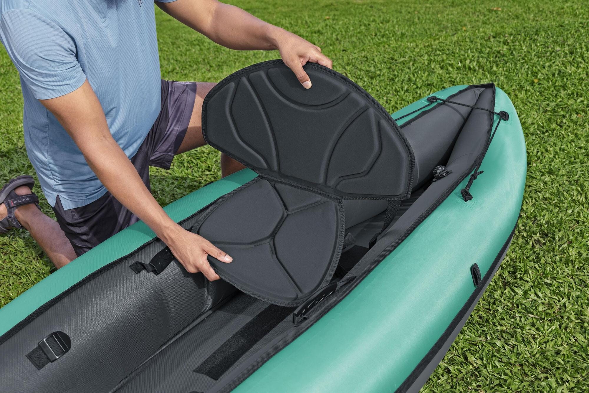SUP en kajak Hydro Force Ventura Elite X1 Opblaasbare Kajak Set voor 1 Persoon 2,80 m Bestway 11
