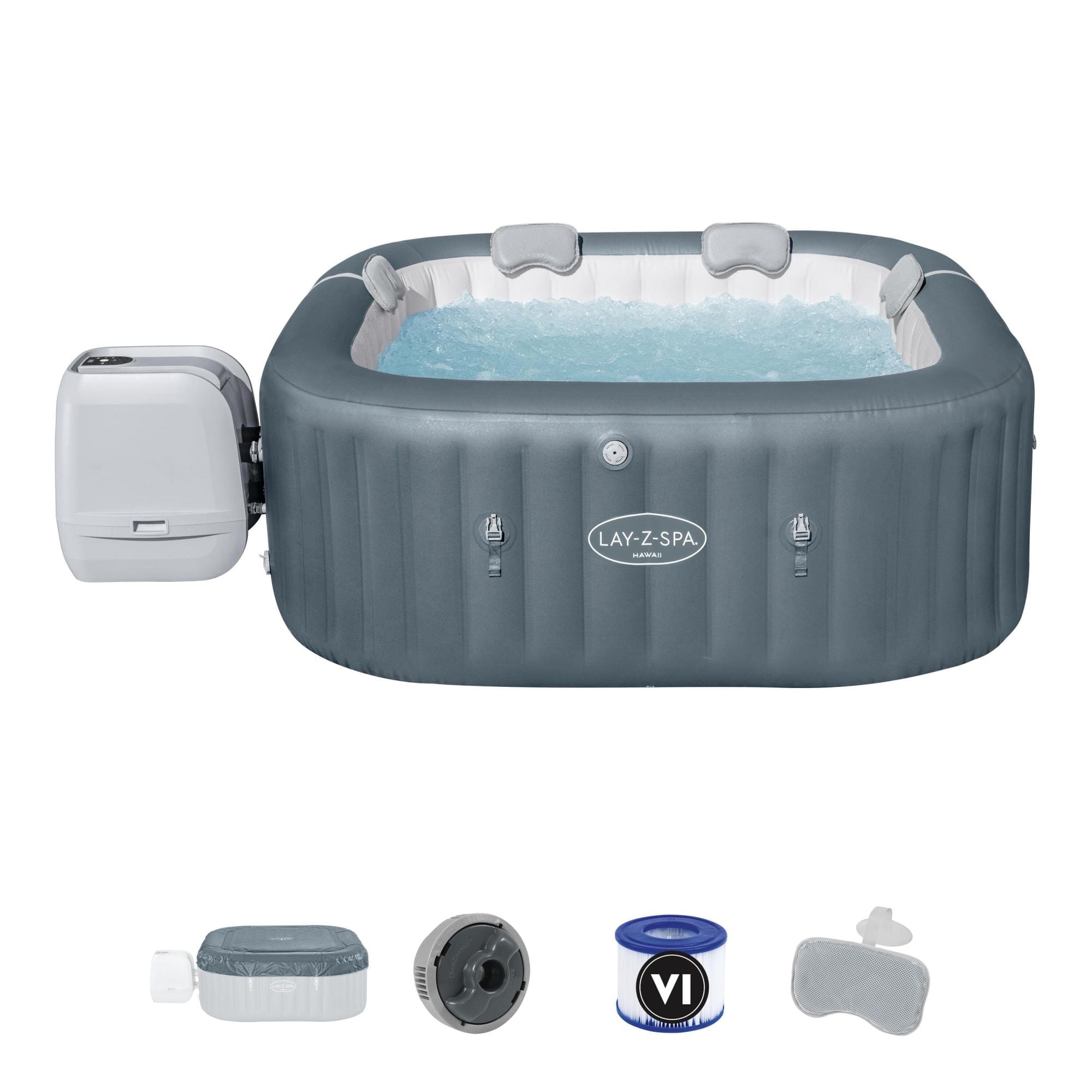 Opblaasbare bubbelbaden Lay-Z Spa Lay-Z-Spa Hawaii HydroJet Pro opblaasbare spa 4-6 personen Bestway 1