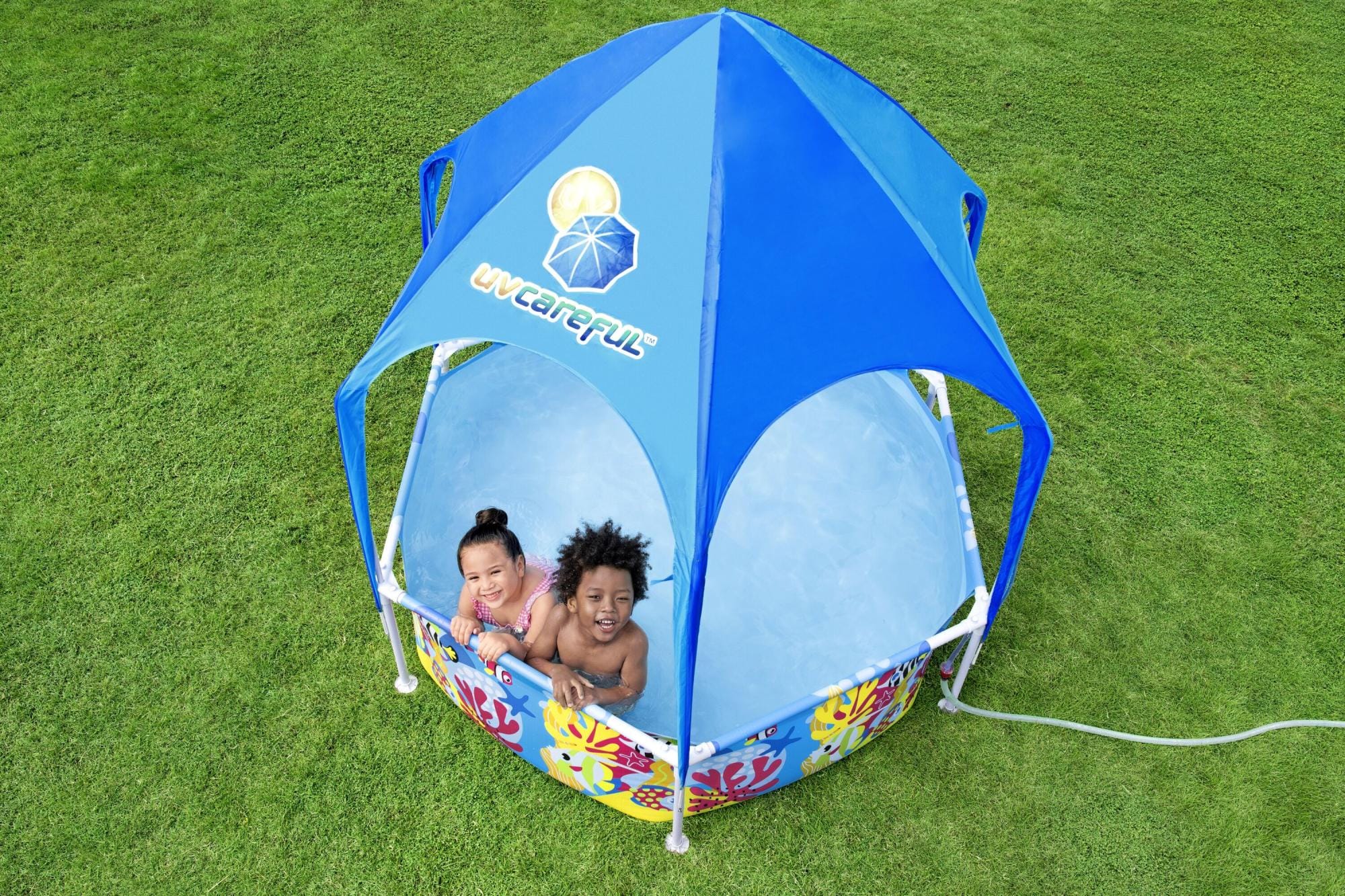 Opblaasbare spullen voor kinderen Bestway Steel Pro UV Careful Splash-in-Shade Rond Bovengronds Zwembad 1,83 m x 51 cm Bestway 6