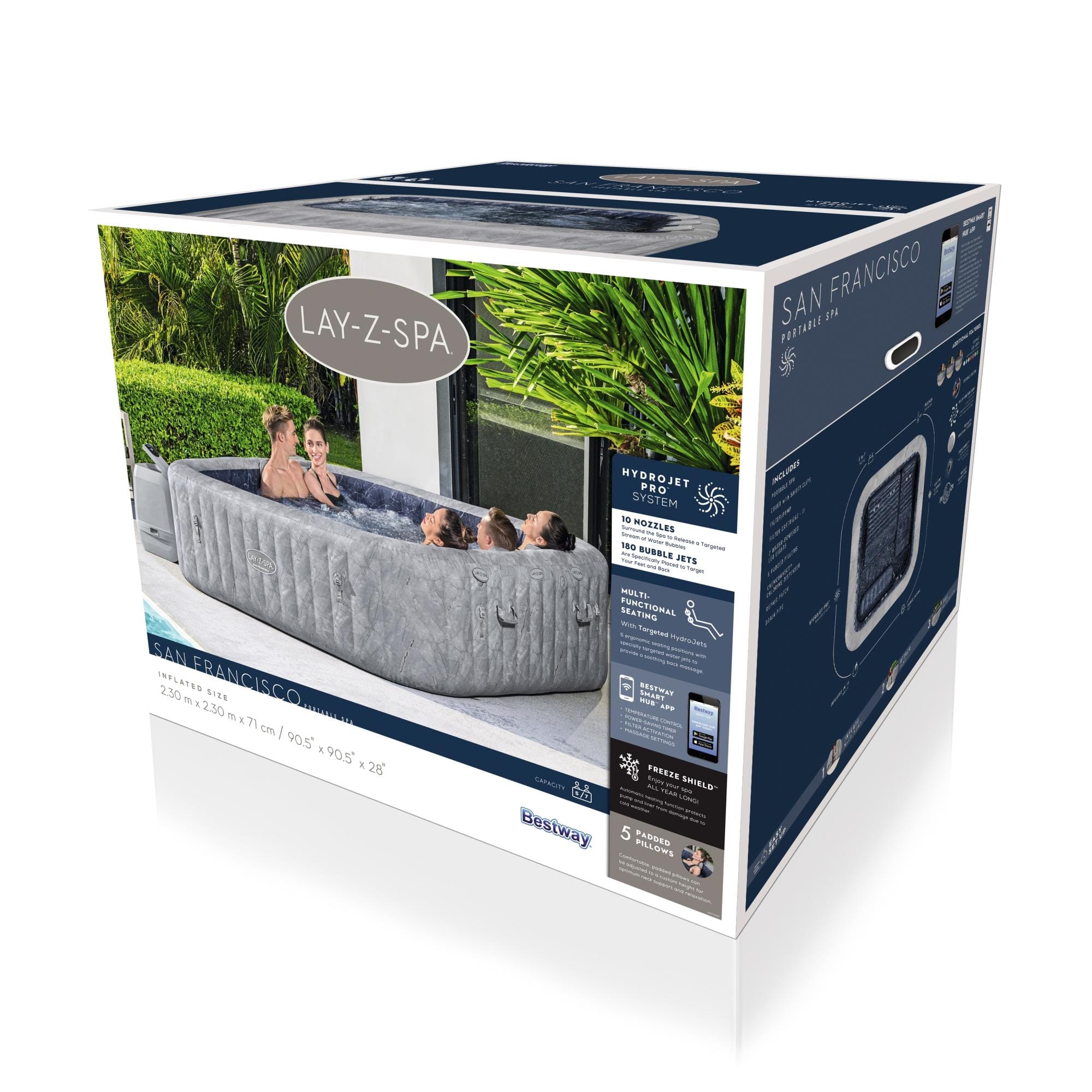 Opblaasbare bubbelbaden Lay-Z Spa Lay-Z-Spa San Francisco HydroJet Pro opblaasbare spa 5-7 personen Bestway 9