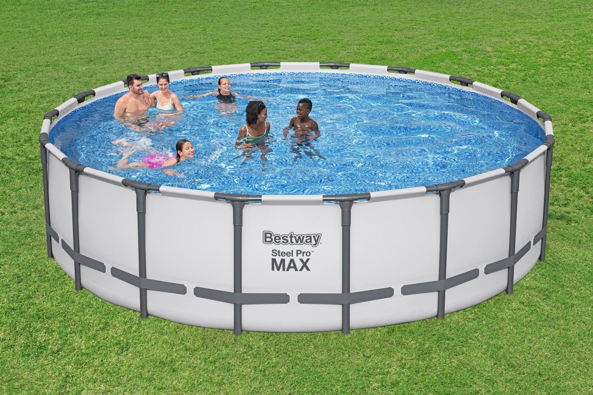 Bovengronds zwembad Set Steel Pro MAX rond bovengronds zwembad van 549x132 cm Bestway 1