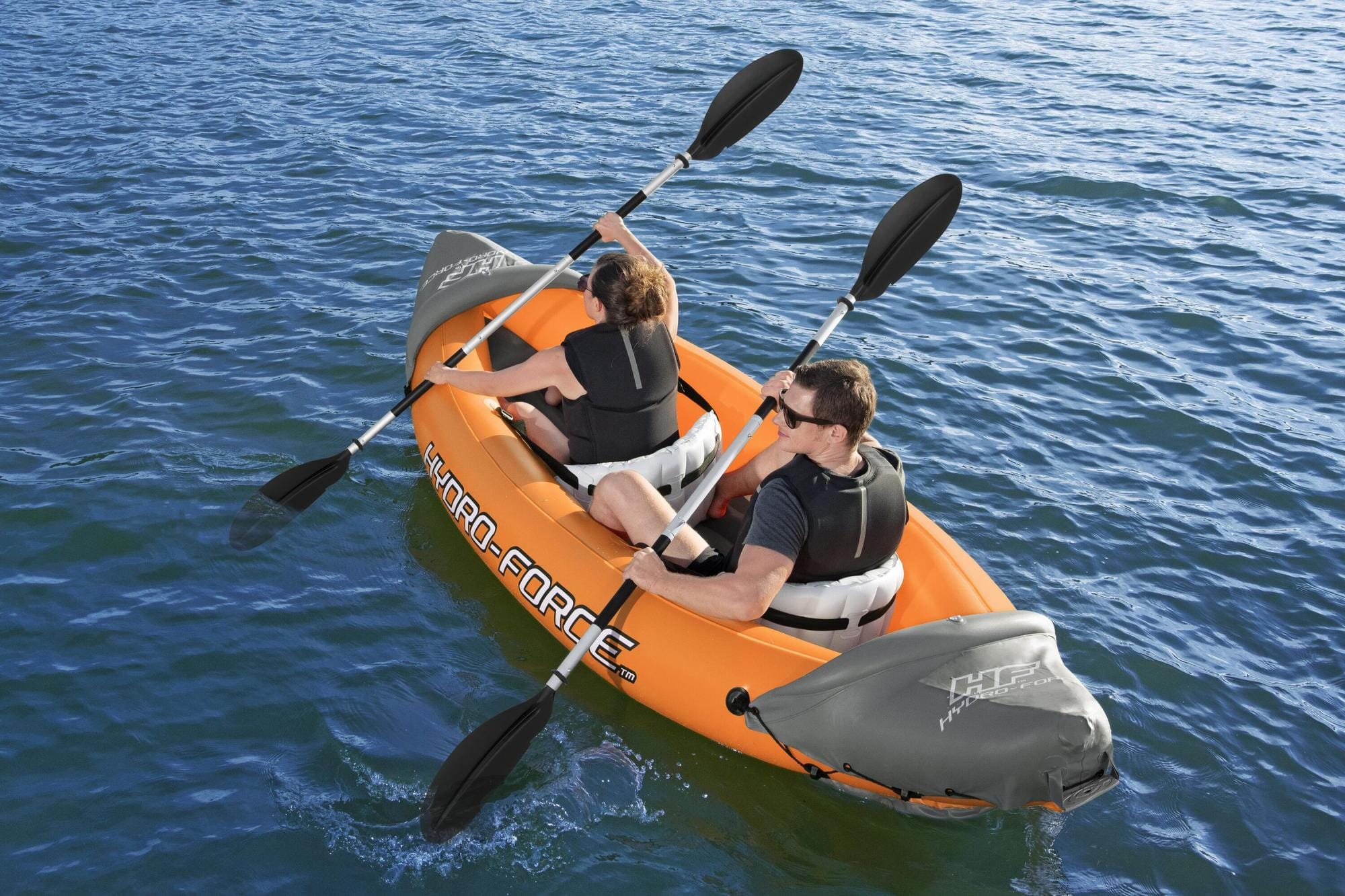 SUP en kajak Rapid opblaasbare kayak van 321x100 cm, voor 2 personen Bestway 38