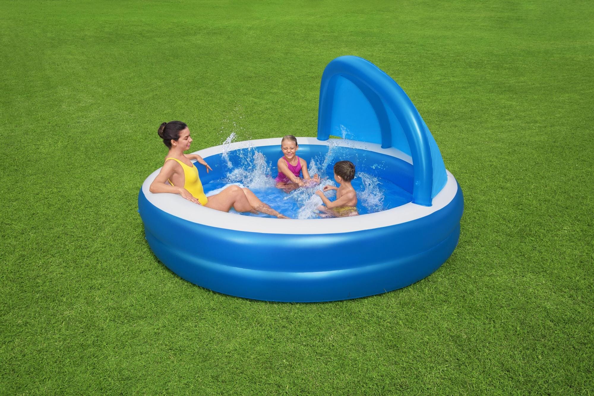 Opblaasbare spullen voor kinderen Bestway Summer Days opblaasbaar familiezwembad met UV Careful zonnescherm Bestway 2