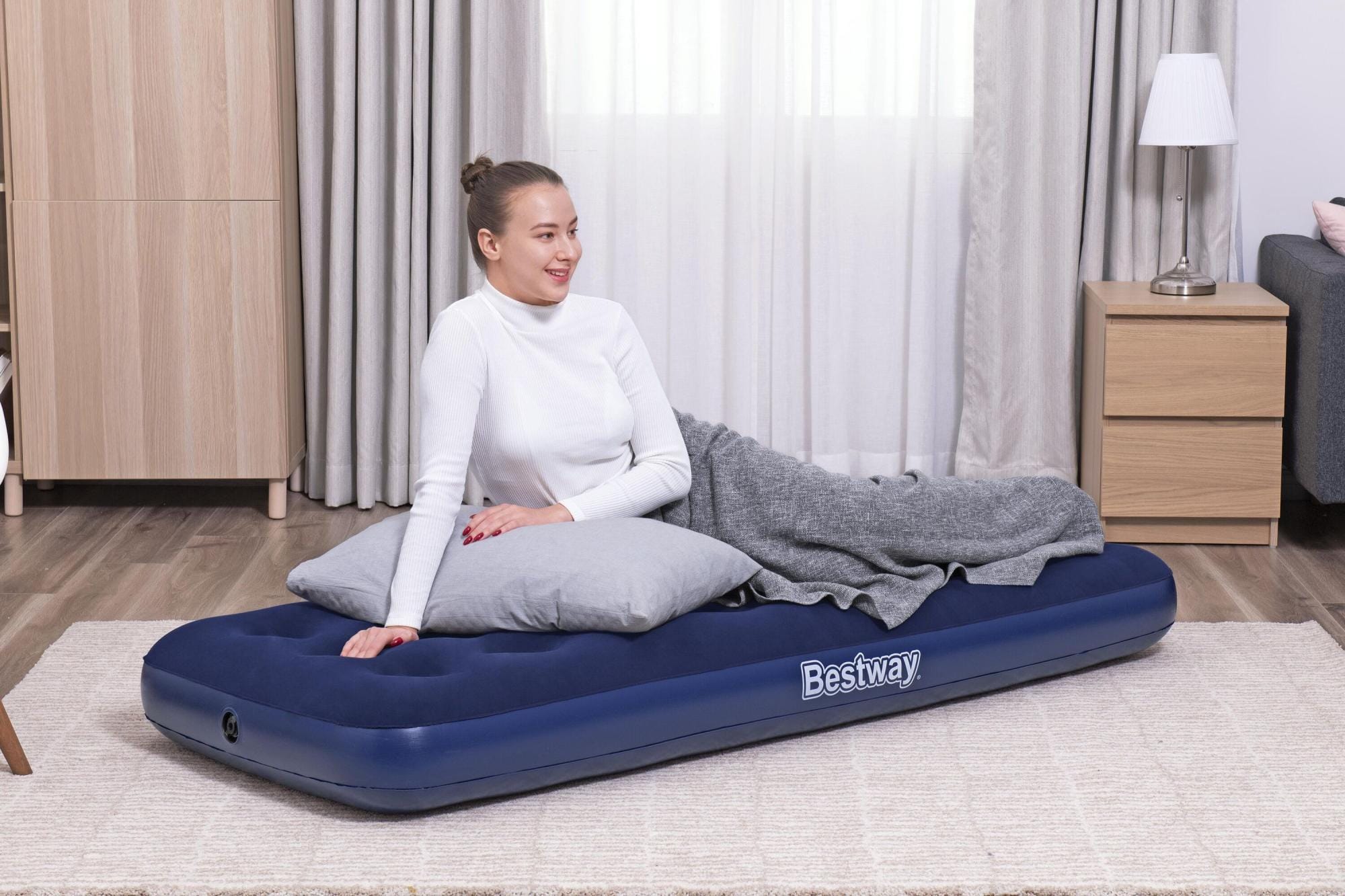Luchtbed Bestway Junior Dubbele Luchtmatras 1,85 m x 76 cm x 22 cm Bestway 5