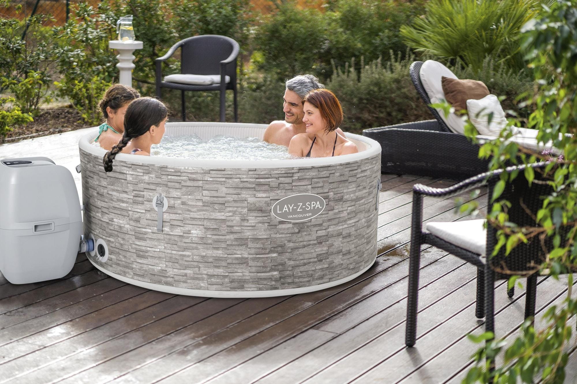 Opblaasbare bubbelbaden Lay-Z Spa Lay-Z-Spa Vancouver AirJet Plus opblaasbare spa 3-5 personen Bestway 6