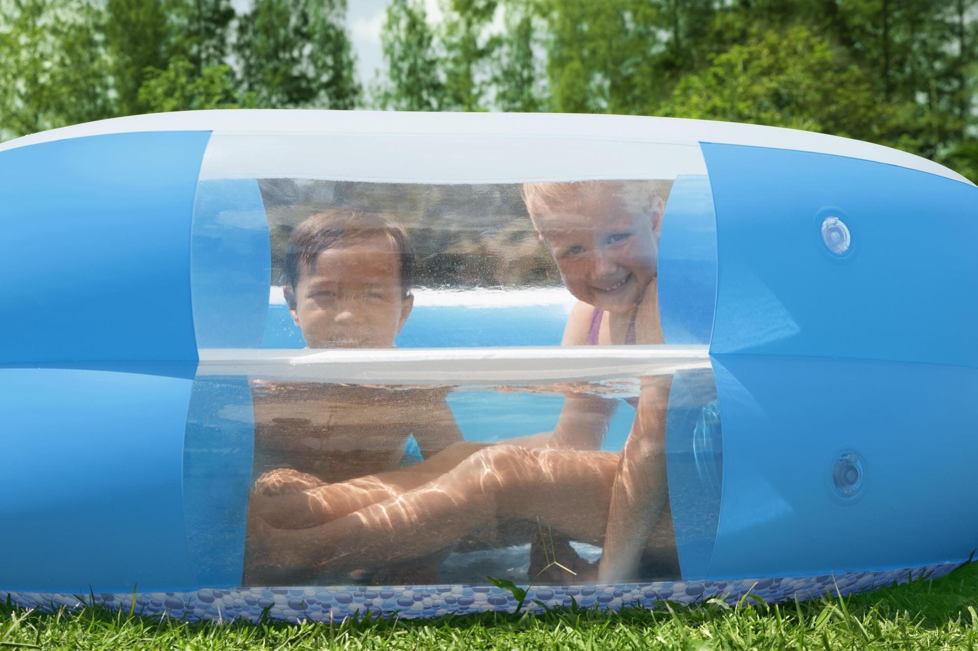 Opblaasbare spullen voor kinderen Bestway Splashview Opblaasbaar Familiezwembad met doorkijkvenster 2.70m x 1.98m x 51cm Bestway 3