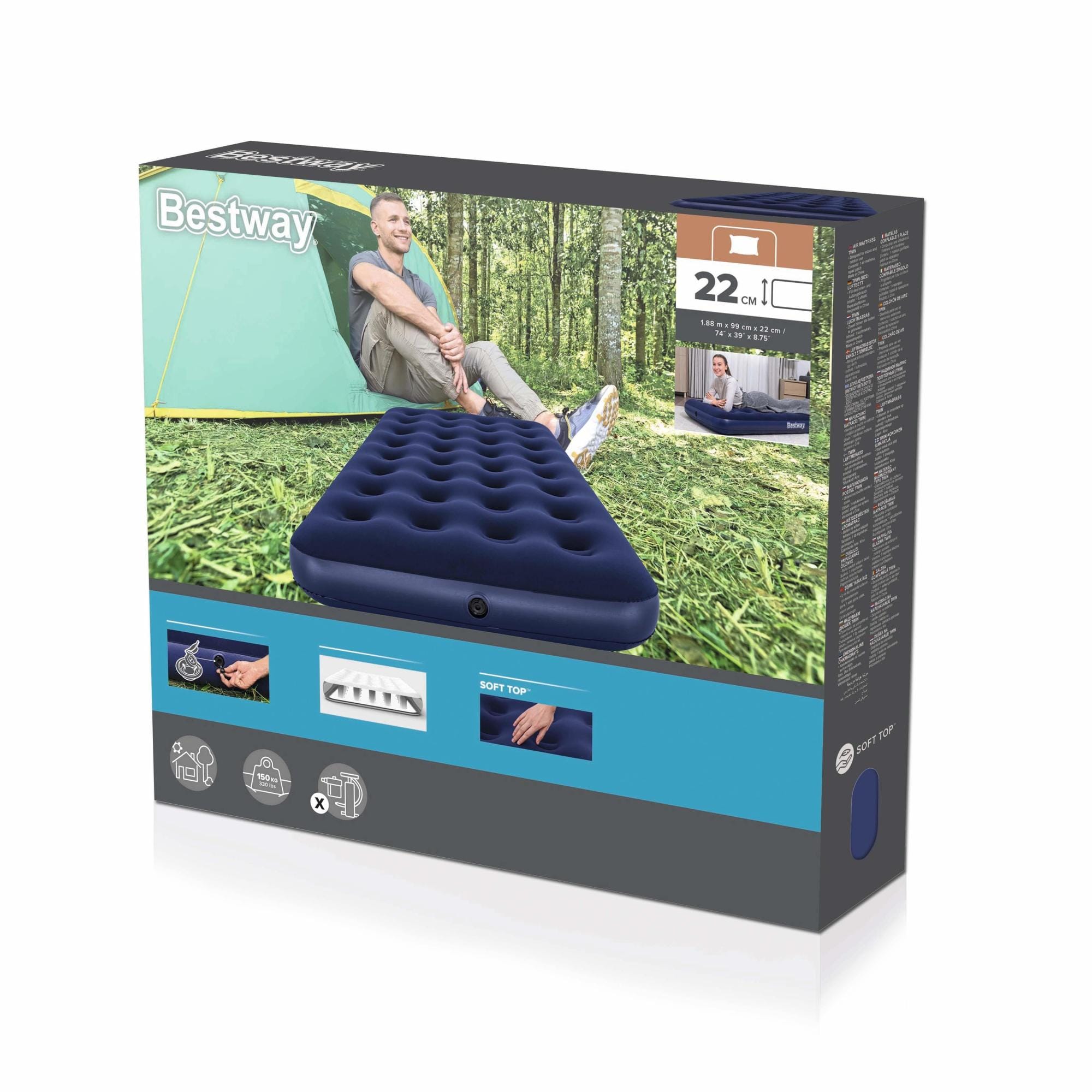 Luchtbed Bestway Dubbele Luchtmatras 1,88 m x 99 cm x 22 cm Bestway 17