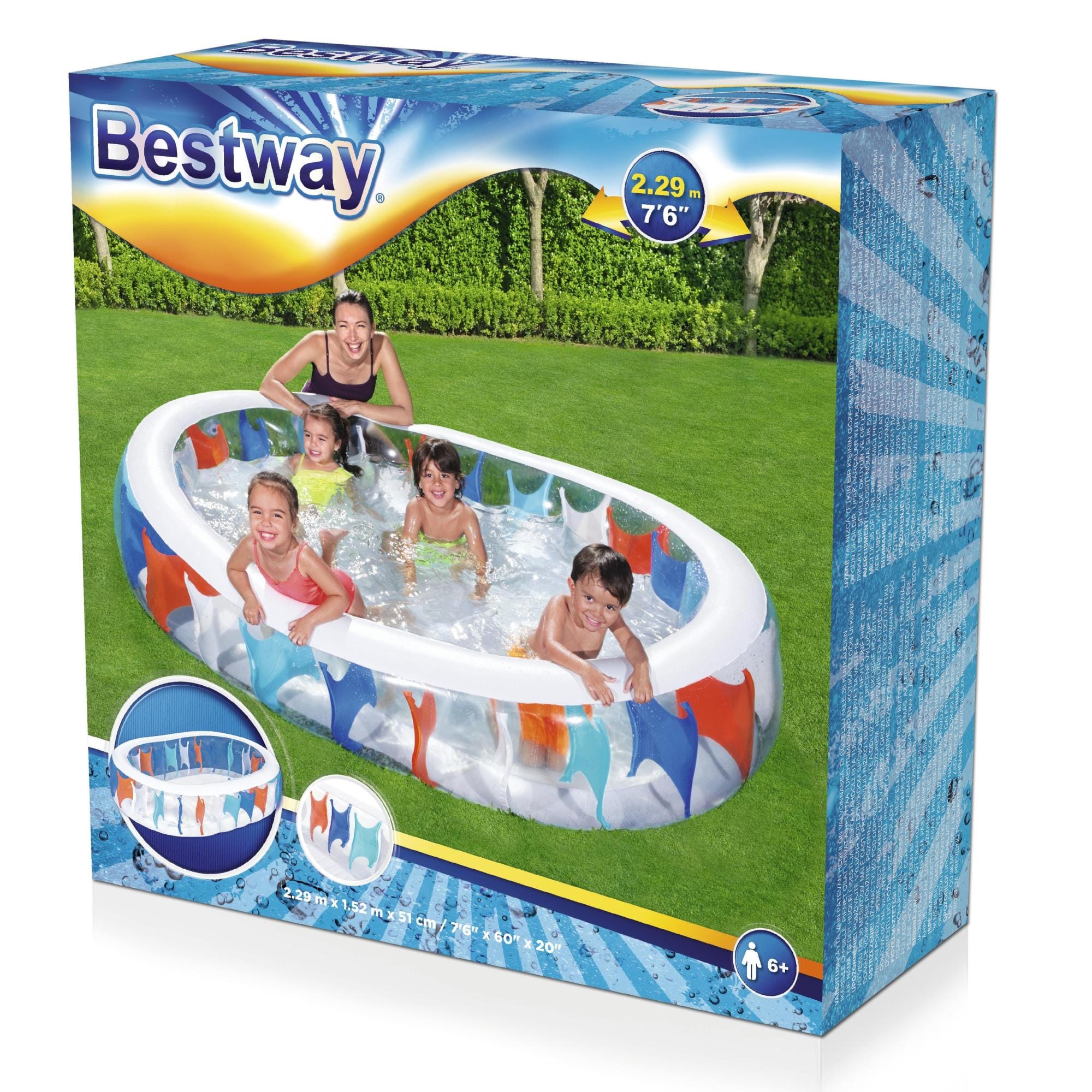 Opblaasbare spullen voor kinderen Bestway Elliptisch Opblaasbaar Familiezwembad 2,29 m Bestway 10