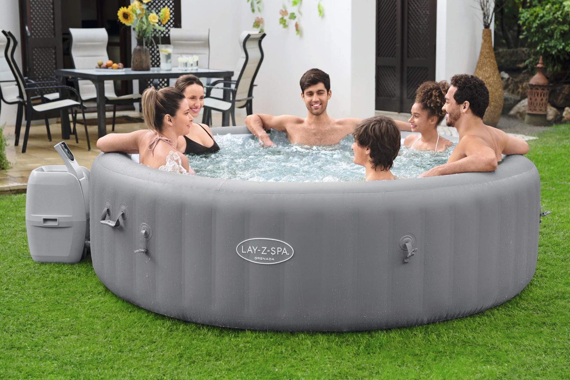 Opblaasbare bubbelbaden Lay-Z Spa Lay-Z-Spa Grenada AirJet opblaasbare spa 6-8 personen Bestway 4