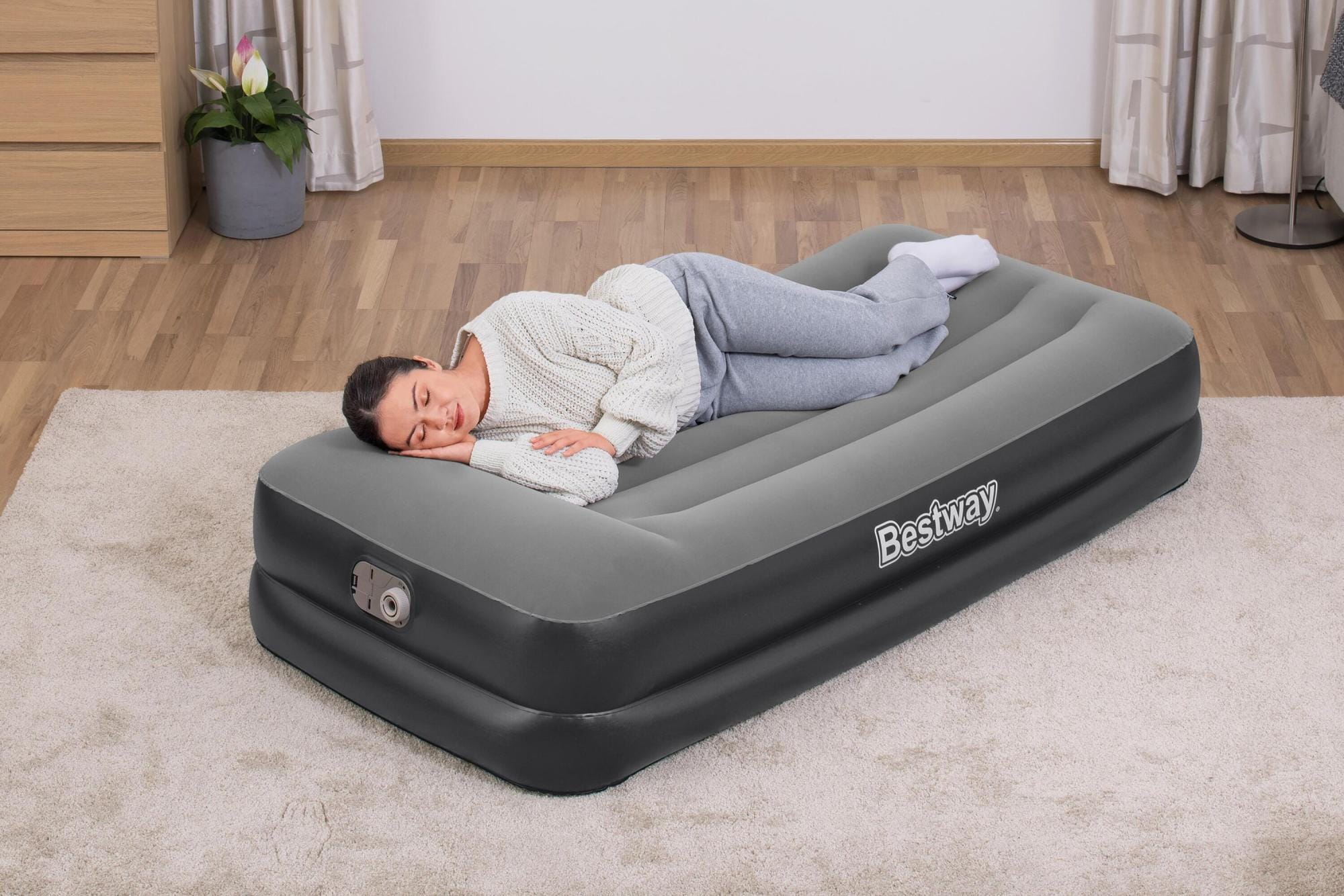 Luchtbed Bestway Tritech Twin Luchtmatras met Ingebouwde AC-Pomp 1,91 m x 97 cm x 46 cm Bestway 1