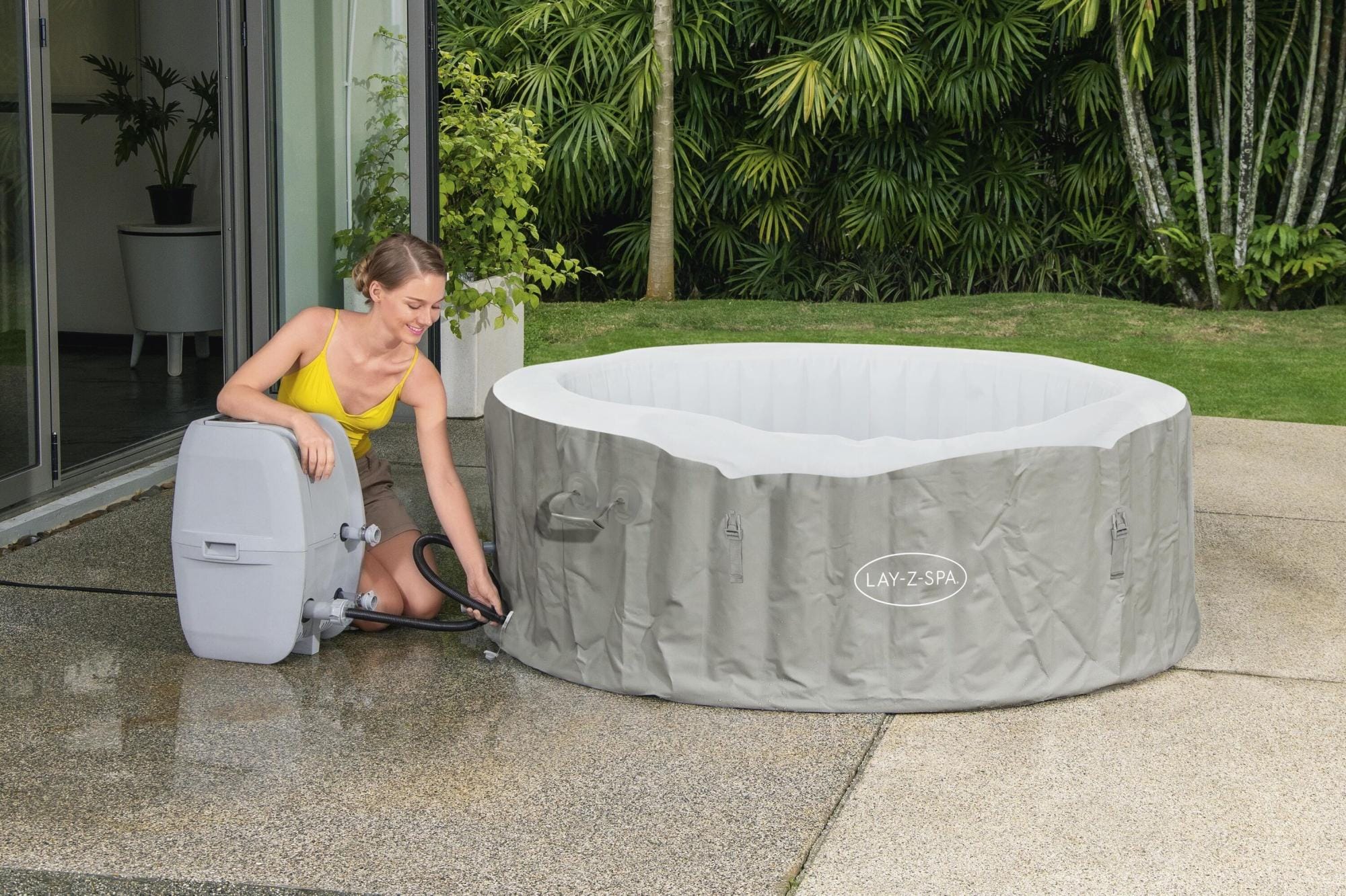 Opblaasbare bubbelbaden Lay-Z Spa Lay-Z-Spa Tahiti AirJet opblaasbare spa 2-4 personen Bestway 9