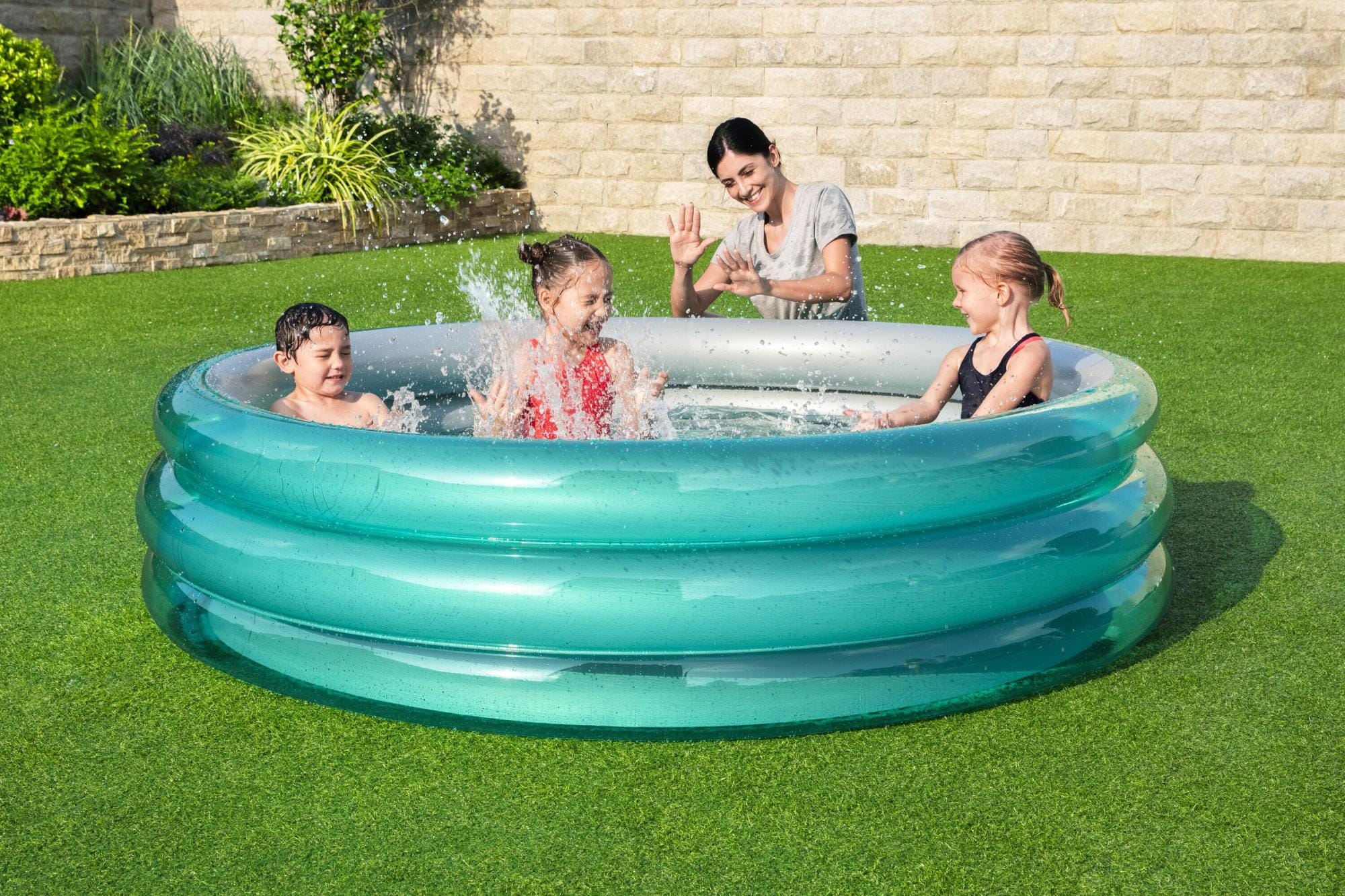 Opblaasbare spullen voor kinderen Bestway Big Metallic speelzwembad met 3 ringen 2,01 m Bestway 1