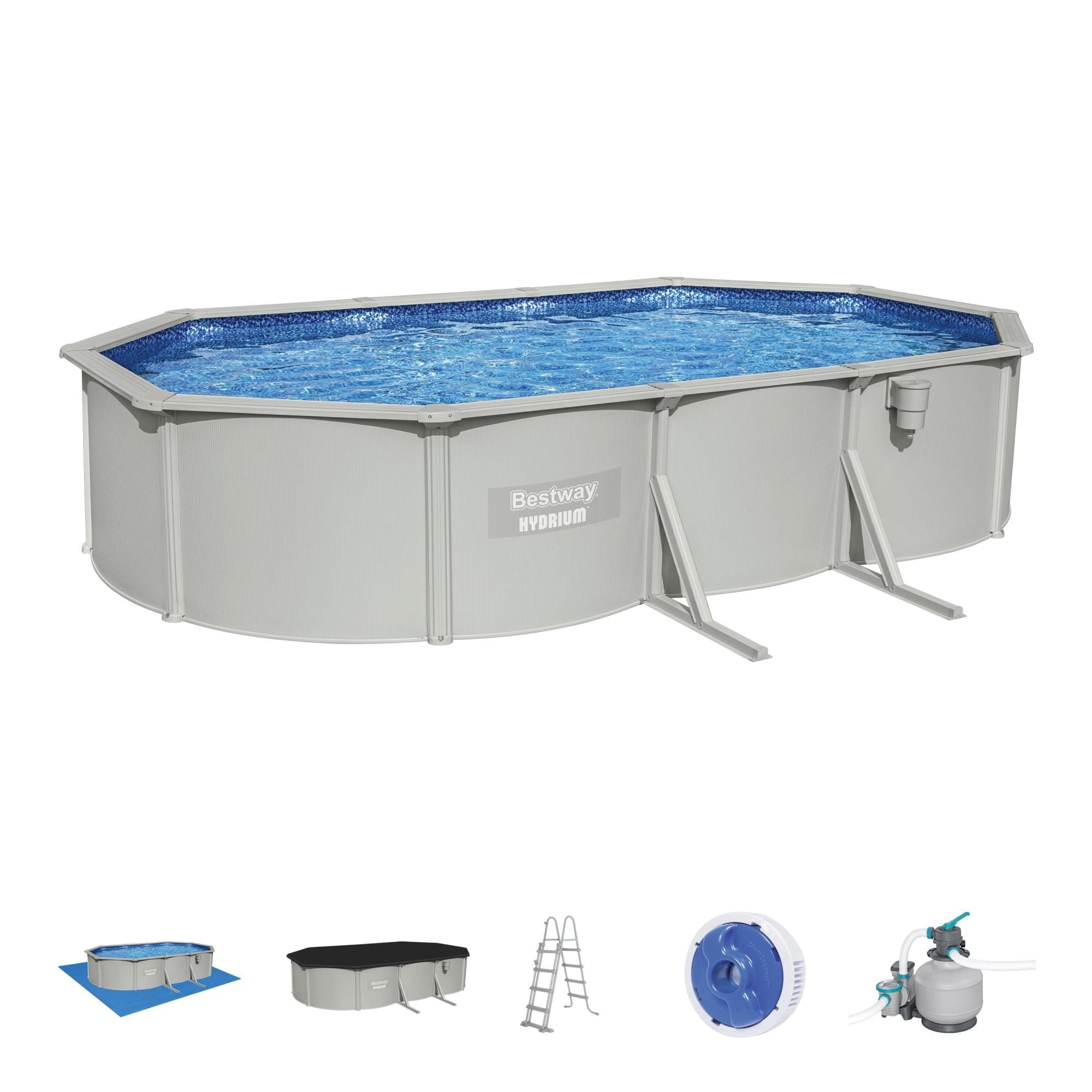 Bovengronds zwembad Bestway Hydrium Bovengrondse Zwembad Set met Stalen Wanden 6,10 m x 3,66 m x 1,22 m Bestway 1