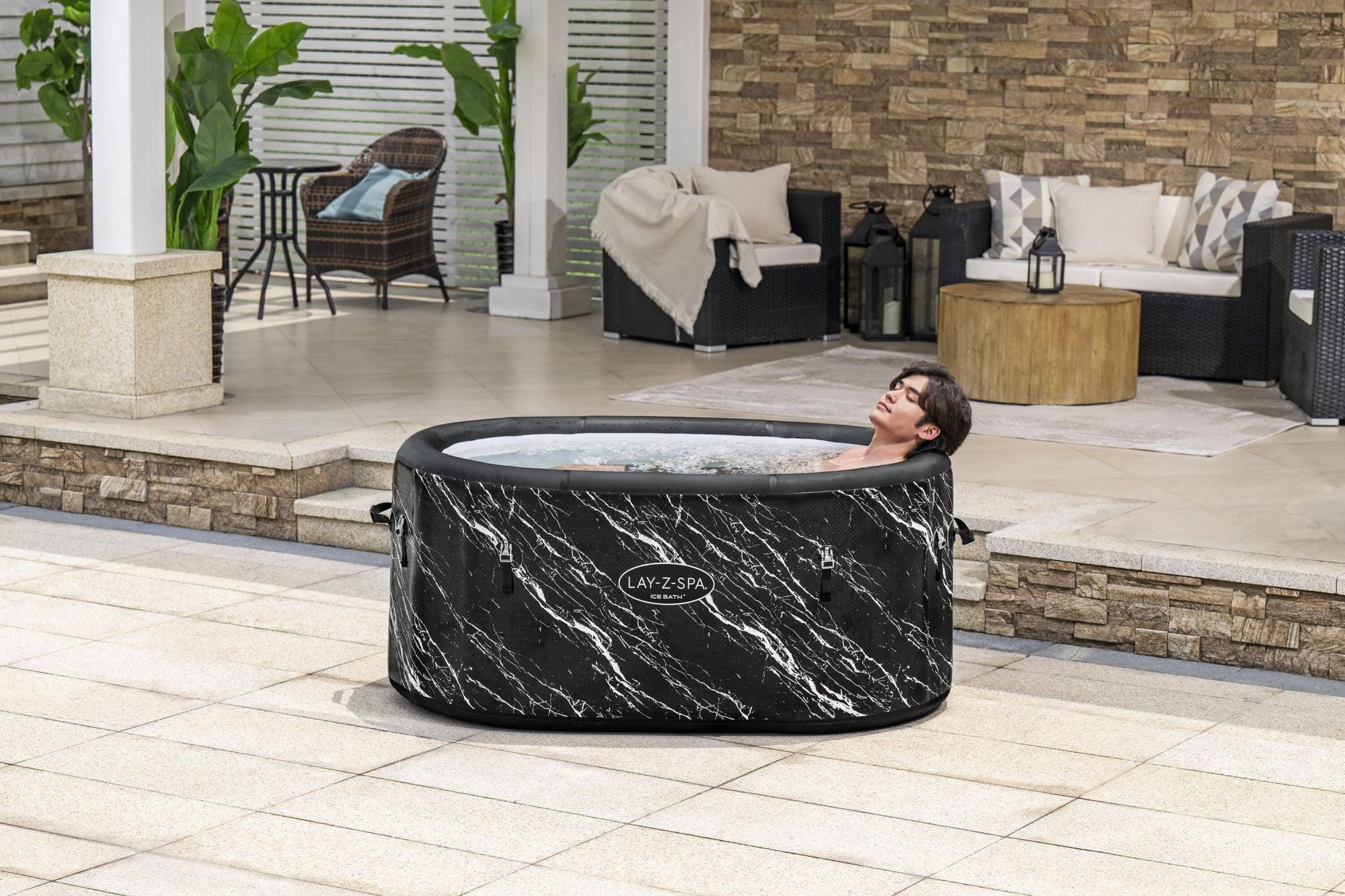 Opblaasbare bubbelbaden Lay-Z Spa Lay-Z-Spa Glacial Dip Cold Plunge Herstellend IJS Badkuip voor 2 Personen Bestway 7