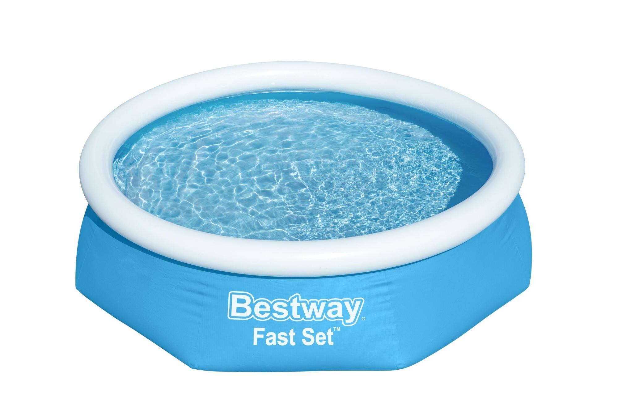 Bovengronds zwembad Fast Set bovengronds rond opblaasbaar zwembad van 244x61 cm Bestway 1