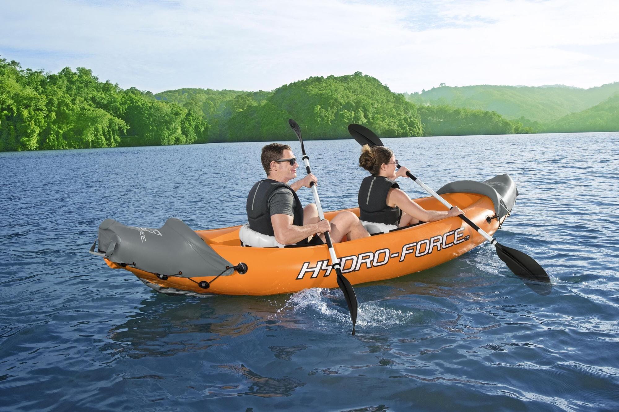 SUP en kajak Rapid opblaasbare kayak van 321x100 cm, voor 2 personen Bestway 34