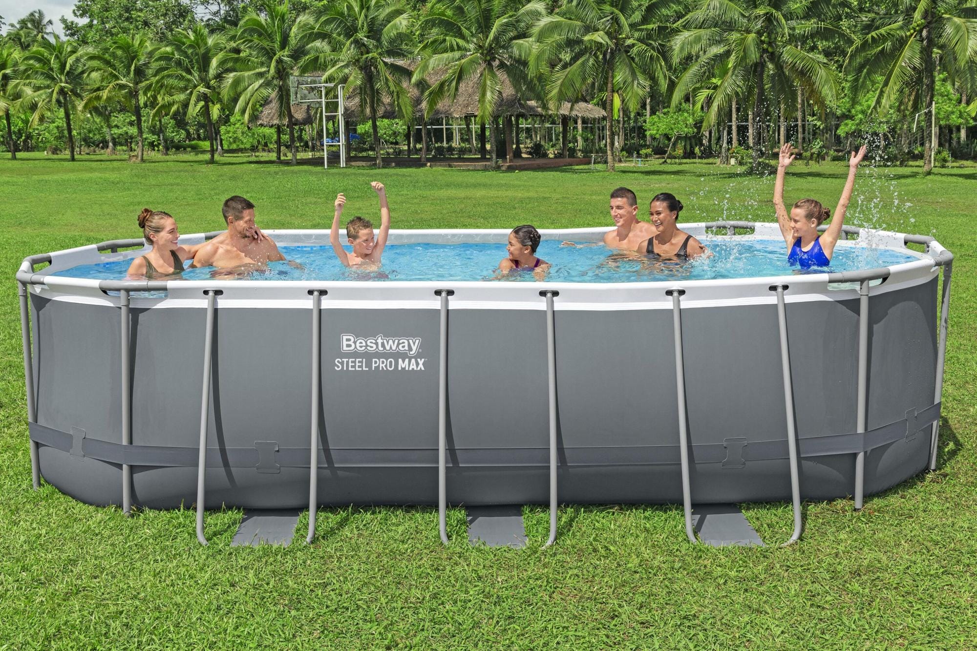 Bovengronds zwembad Bestway Steel Pro MAX Ovaal Bovengrondse Zwembad Set 5,49 m x 2,74 m x 1,22 m Bestway 3