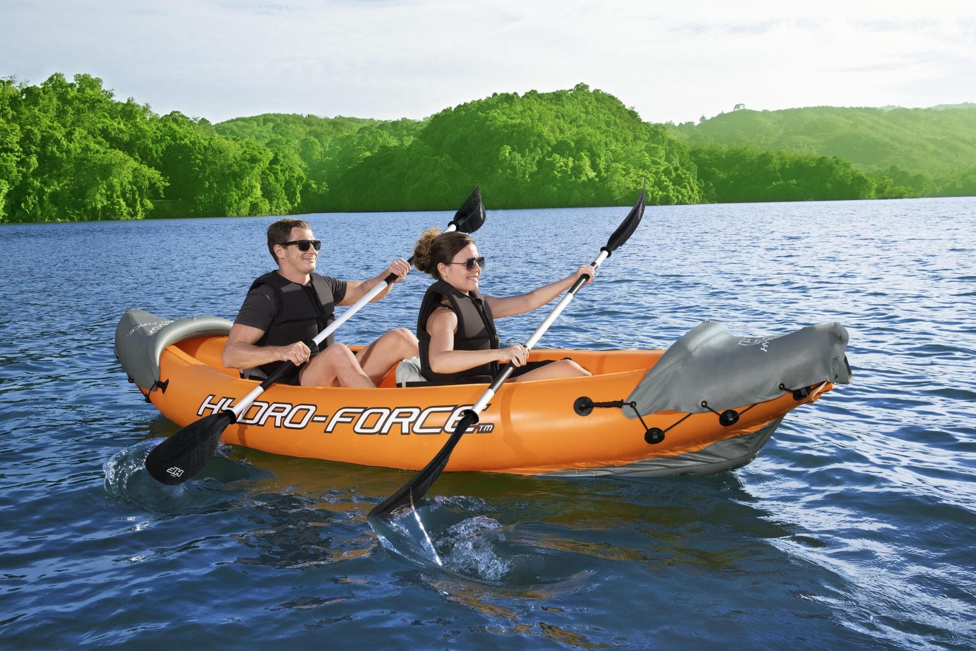 SUP en kajak Rapid opblaasbare kayak van 321x100 cm, voor 2 personen Bestway 24