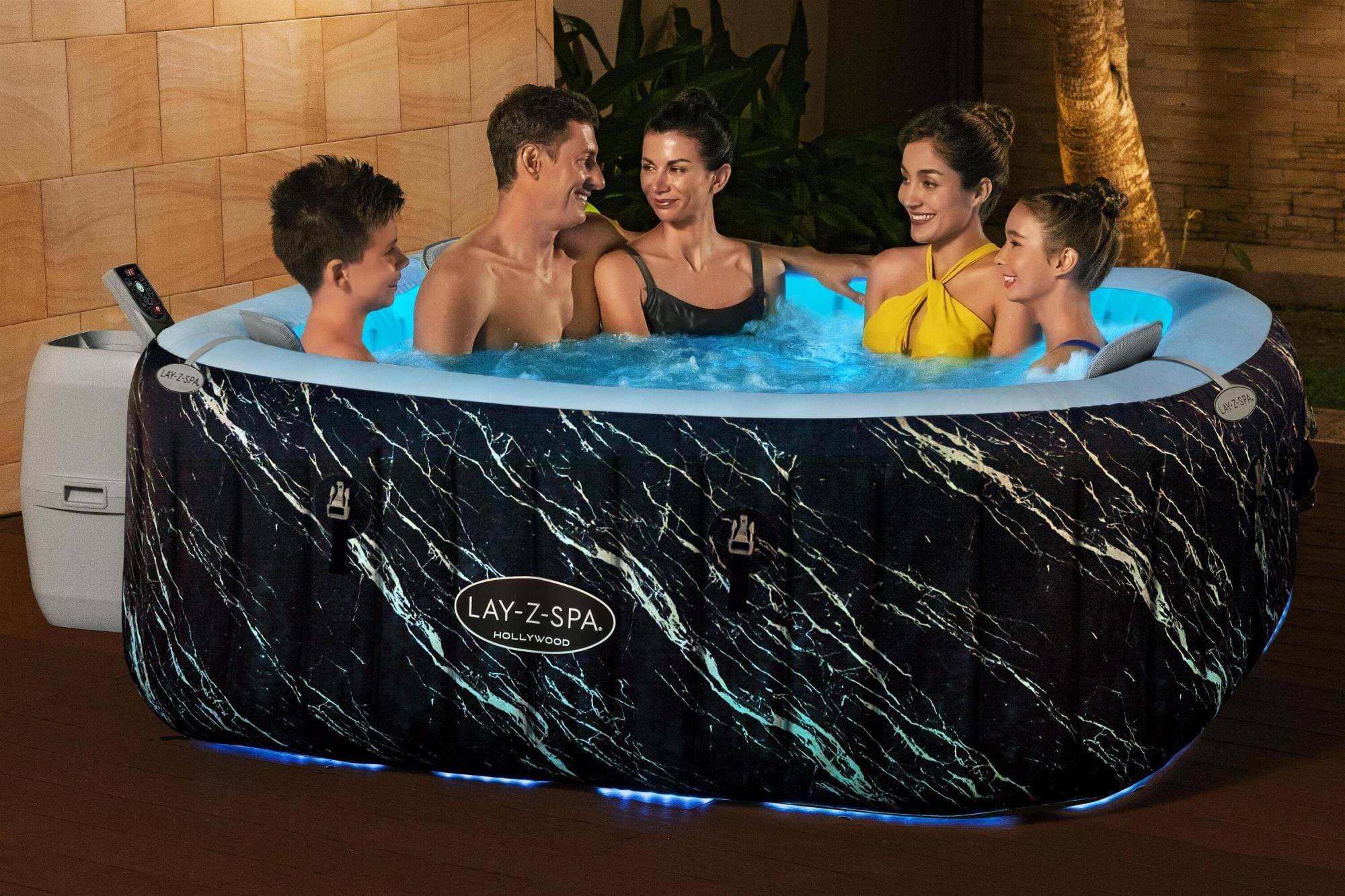 Opblaasbare bubbelbaden Lay-Z Spa Lay-Z-Spa Hollywood Luxe AirJet  Opblaasbare Spa met Ledverlichting voor 4-6 Personen Bestway 2
