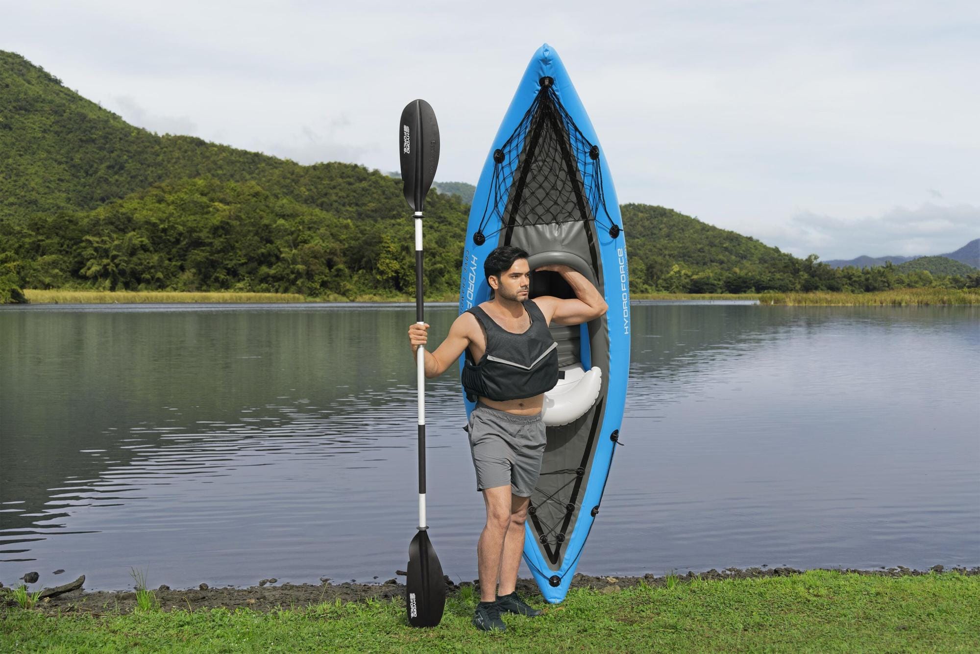 SUP en kajak Hydro Force Cove Champion X1 Opblaasbare Kajak Set voor 1 Persoon 2,75 m Bestway 7