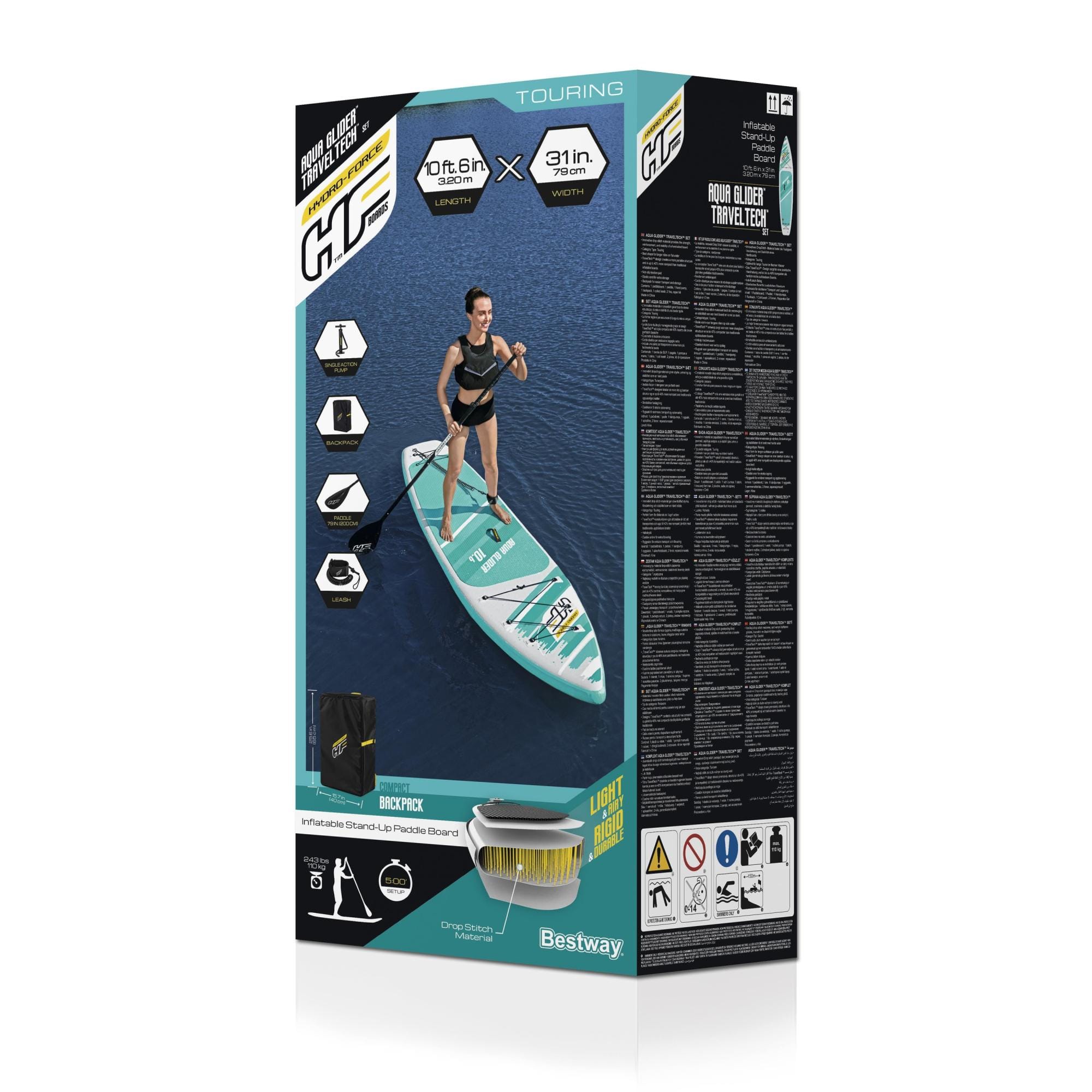 SUP en kajak Aqua Glider opblaasbaar SUP-board van 320x79 cm Bestway 10