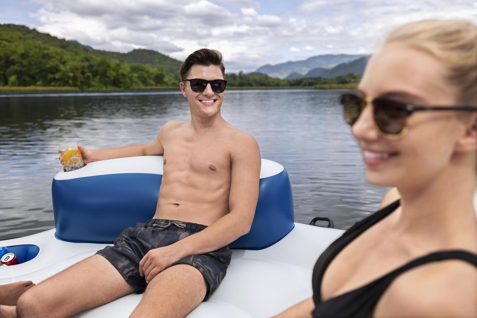 Opblaasbare strandartikelen Hydro Force Lazy Dayz Opblaasbaar Party Eiland voor 4 Personen Bestway 9