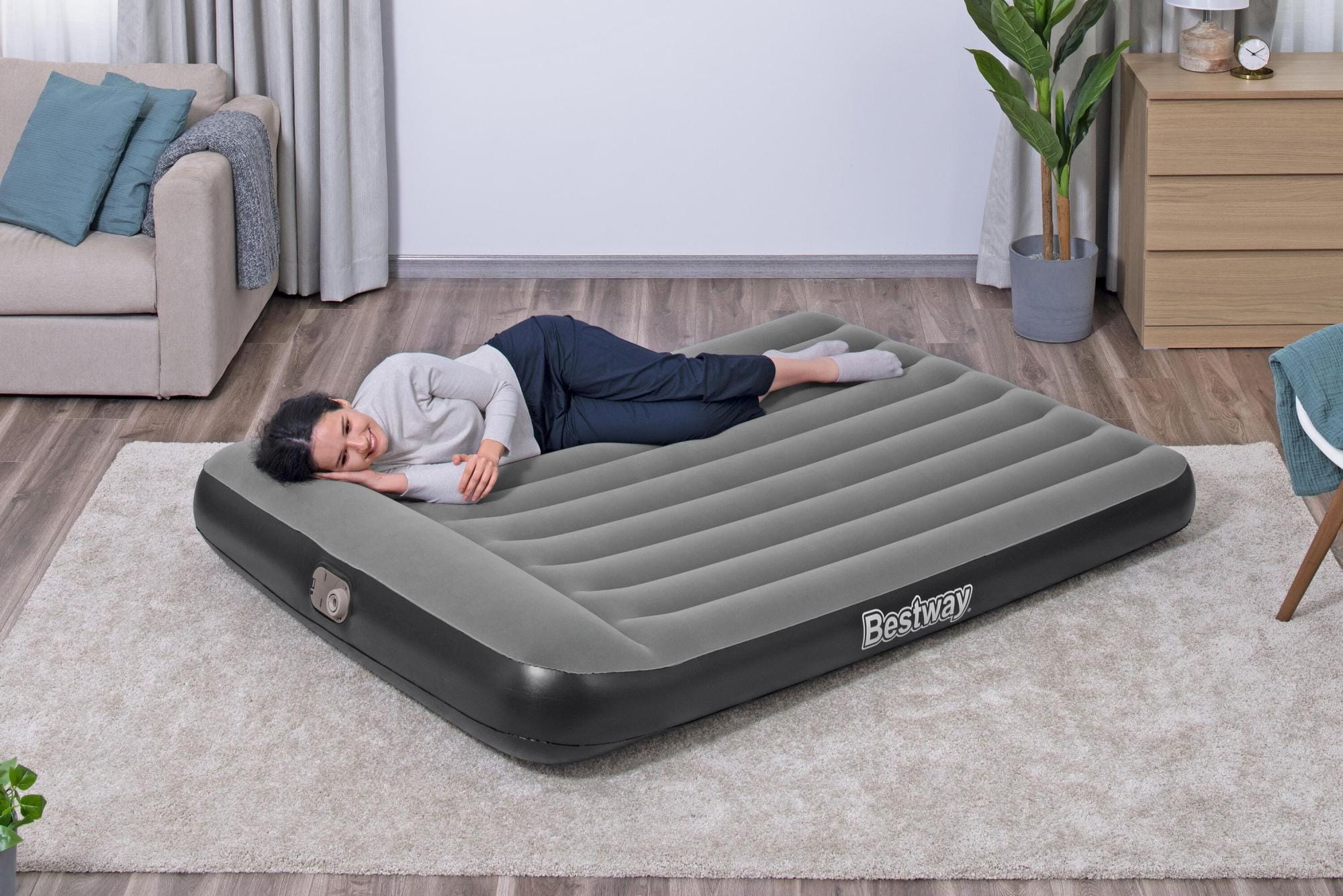 Luchtbed Bestway Tritech Queen Luchtmatras met Ingebouwde AC Pomp 2,03 m x 1,52 m x 30 cm Bestway 3
