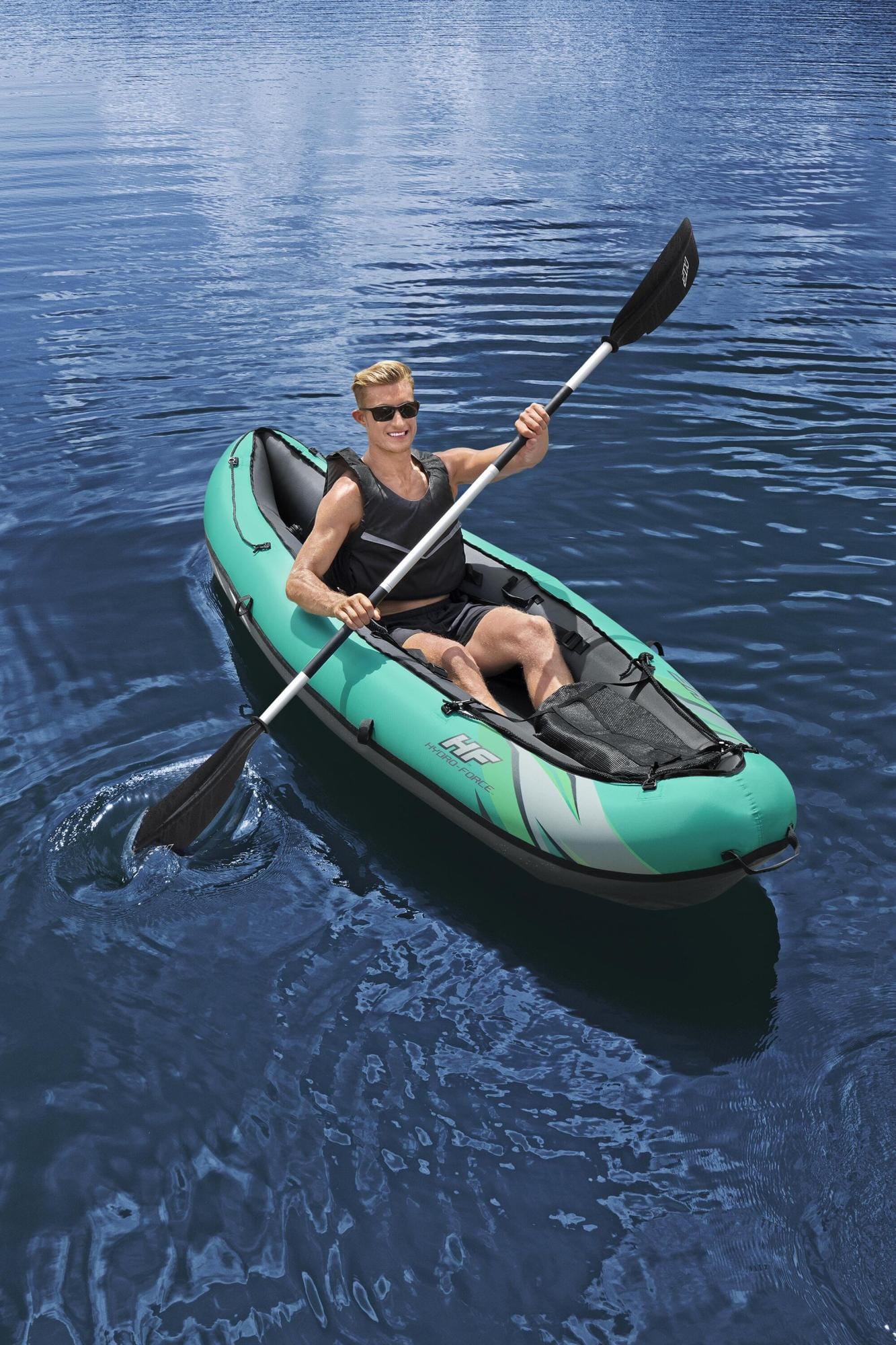 SUP en kajak Ventura kayak opblaasbare van 280x86 cm, voor 1 persoon Bestway 3