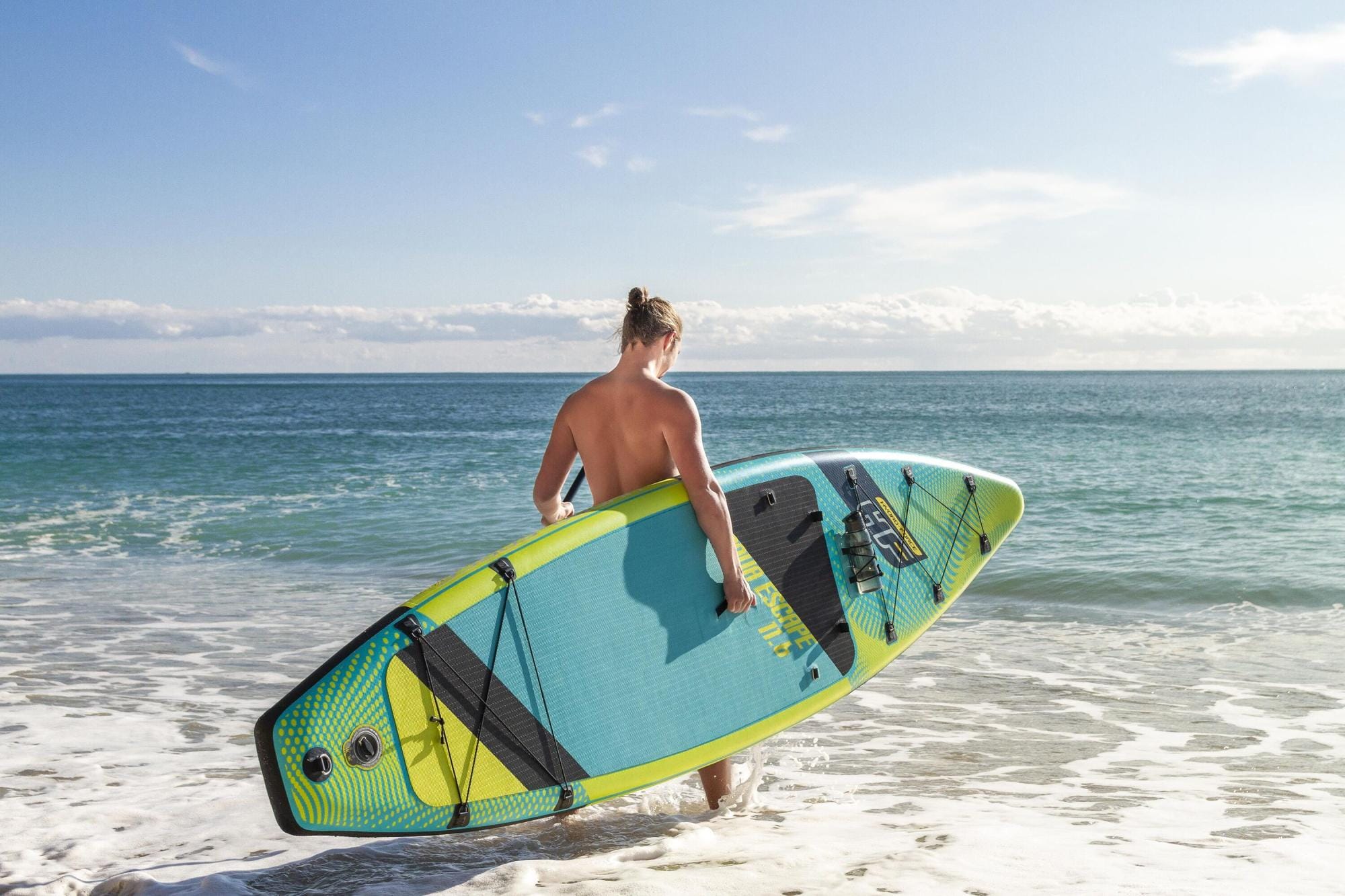 SUP en kajak Hydro-Force Aqua Escape Omvormbare Opblaasbare Stand-Up Paddleboard en Kayak Set 3,5 m Bestway 6