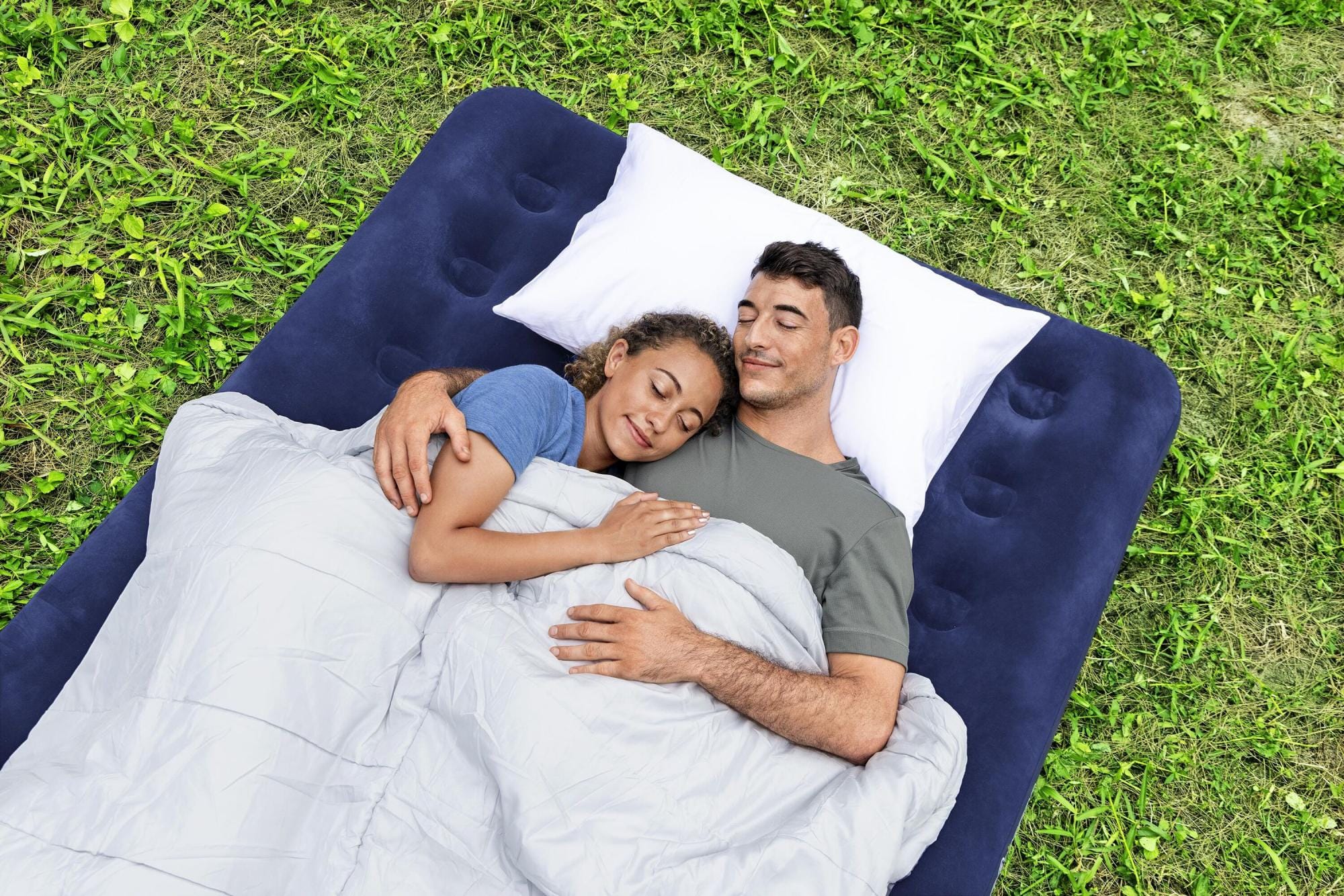 Luchtbed Bestway Junior Blauwe Dubbele Luchtmatras 1.91m x 76cm x 22cm Bestway 12