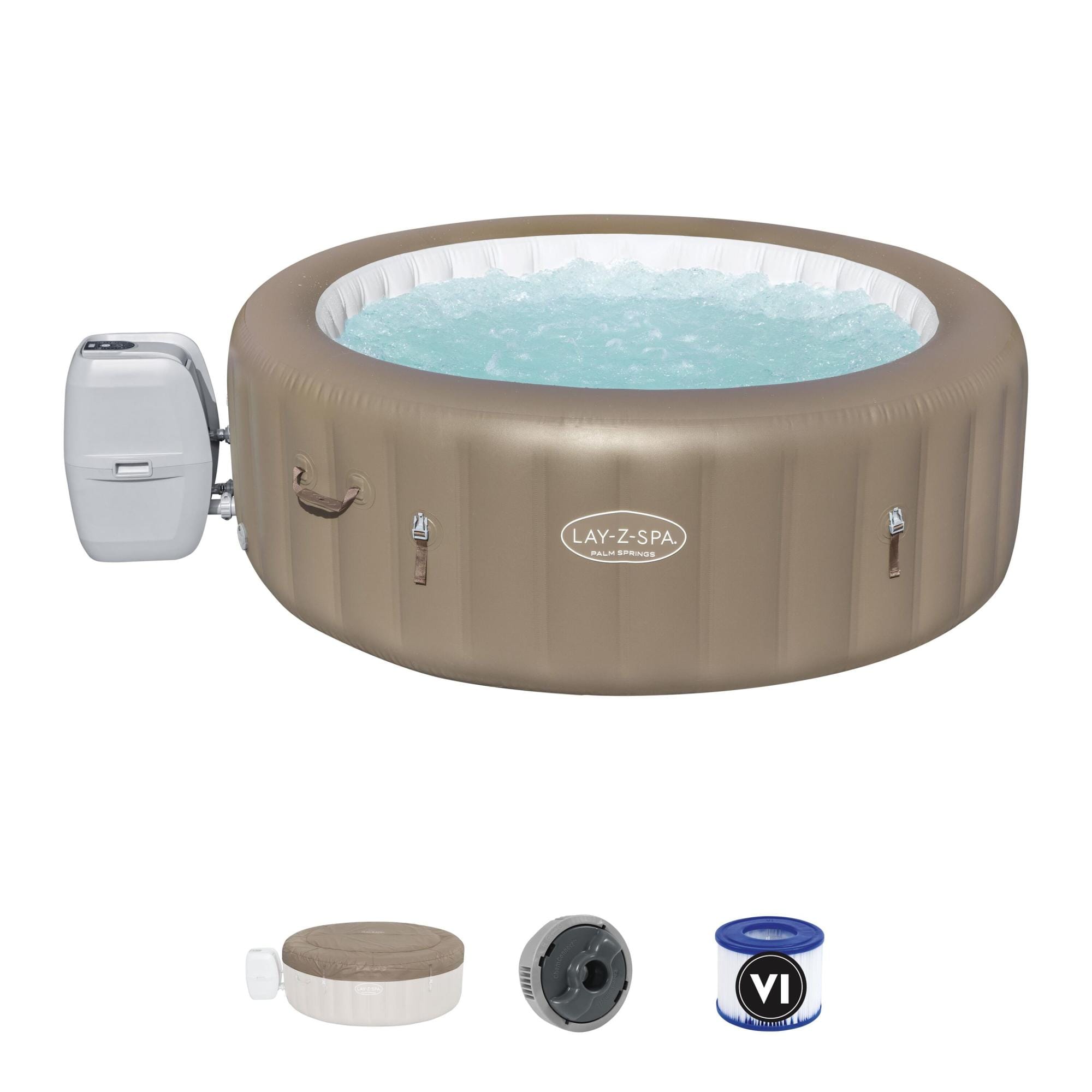 Opblaasbare bubbelbaden Lay-Z Spa Lay-Z-Spa Palm Springs AirJet opblaasbare spa 4-6 personen Bestway 1