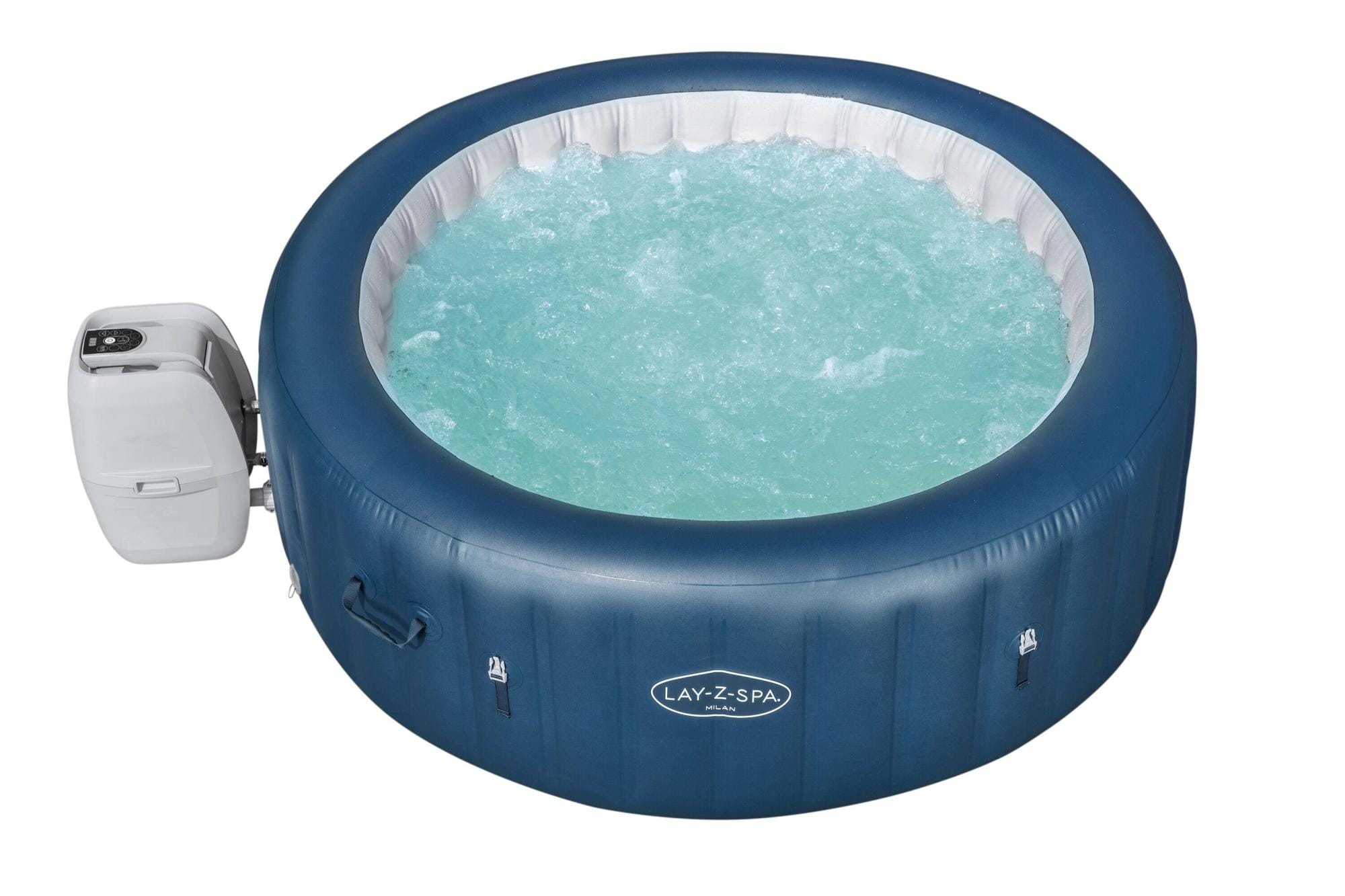 Opblaasbare bubbelbaden Lay-Z Spa Lay-Z-Spa Milan AirJet Plus opblaasbare hottub met appbediening 4-6 personen Bestway 14