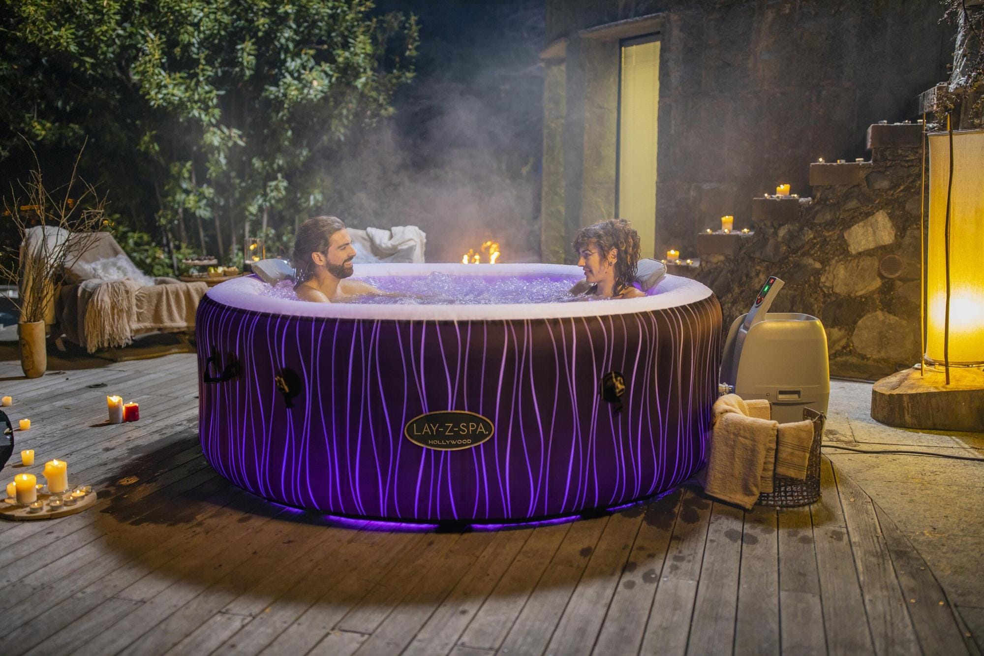 Opblaasbare bubbelbaden Lay-Z Spa Lay-Z-Spa Hollywood AirJet opblaasbare spa 4-6 personen Bestway 3