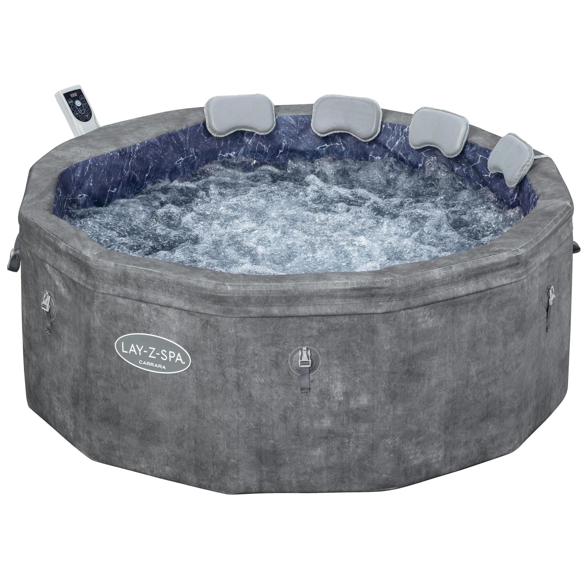 Opblaasbare bubbelbaden Lay-Z Spa Lay-Z-Spa Carrara Energy-Efficient Smart AirJet Spa met App Bediening 4-6 Personen Bestway 1