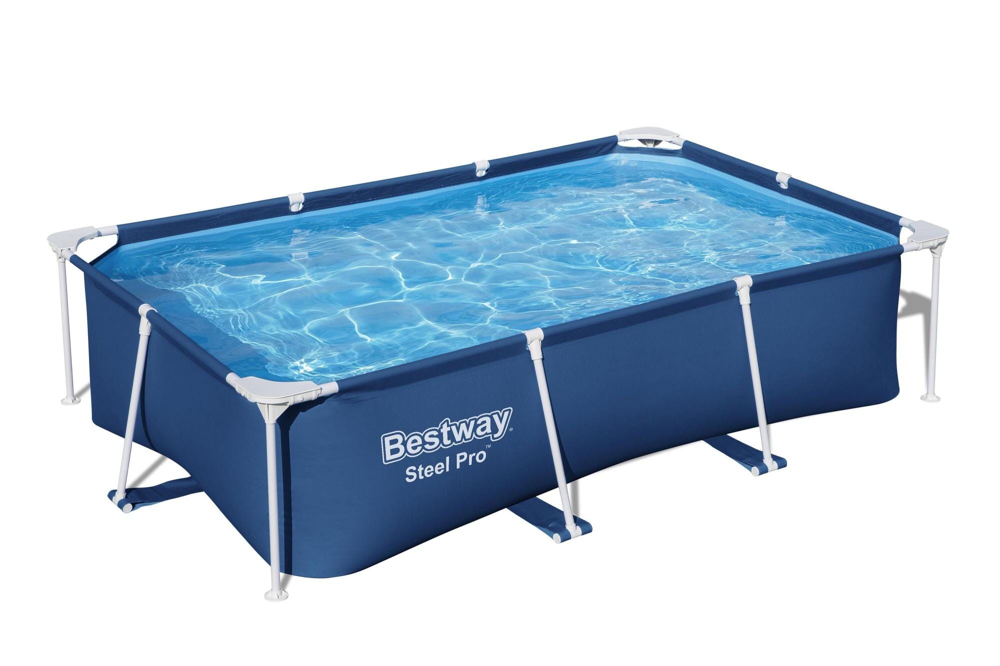 Bovengronds zwembad Power Steel basisstructuur zwembad en rechthoekige liner van 259x170x61 cm Bestway 1