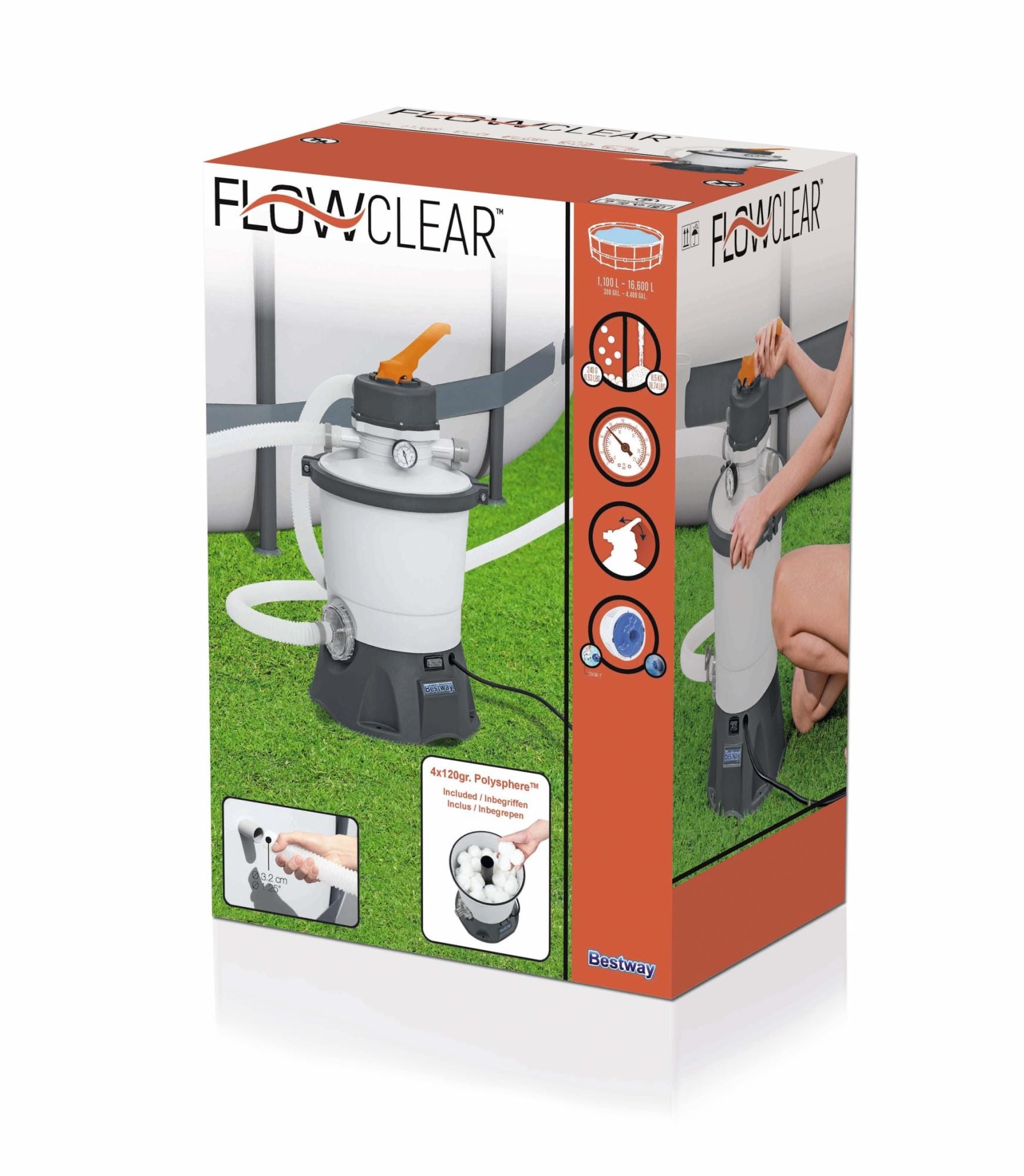 Accessoires Bestway 3.028 L Zandfilterpomp Bestway 8