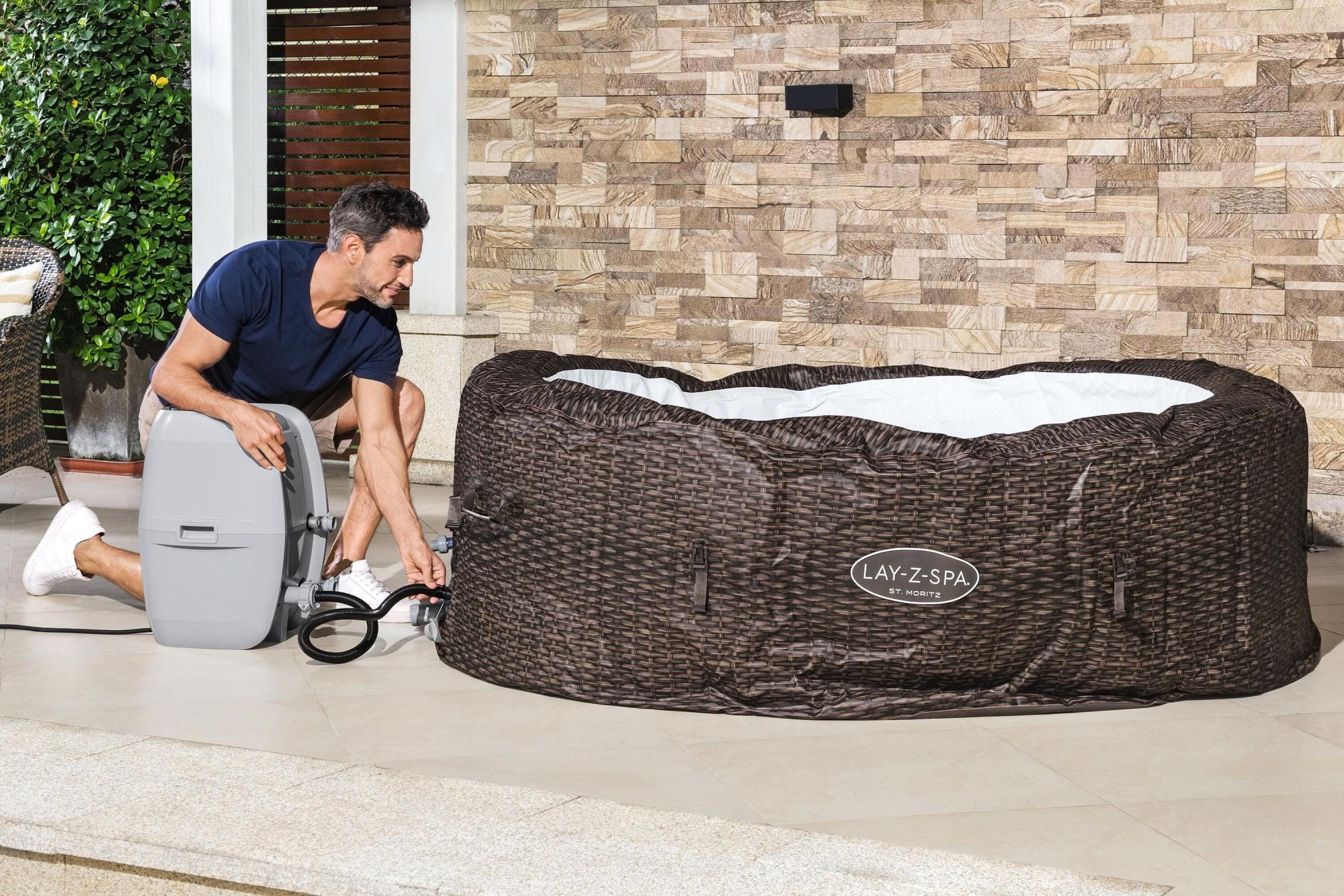 Opblaasbare bubbelbaden Lay-Z Spa Lay-Z-Spa St. Moritz AirJet opblaasbare spa 5-7 personen Bestway 9