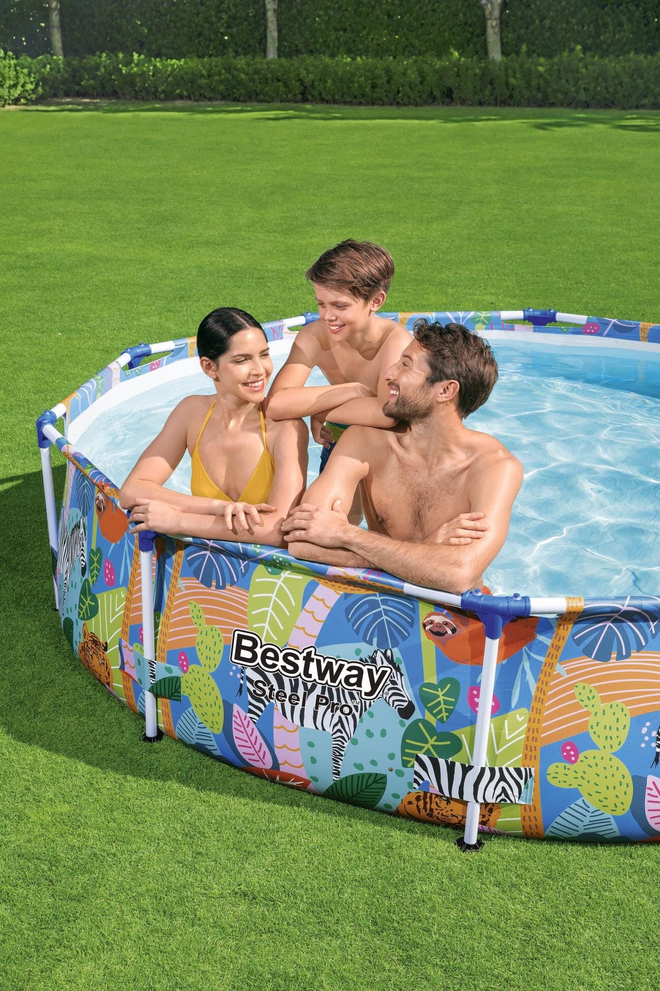Bovengronds zwembad Bovengronds rond zwembad Steel Pro™ Animal Look van 305X66 cm Bestway 3