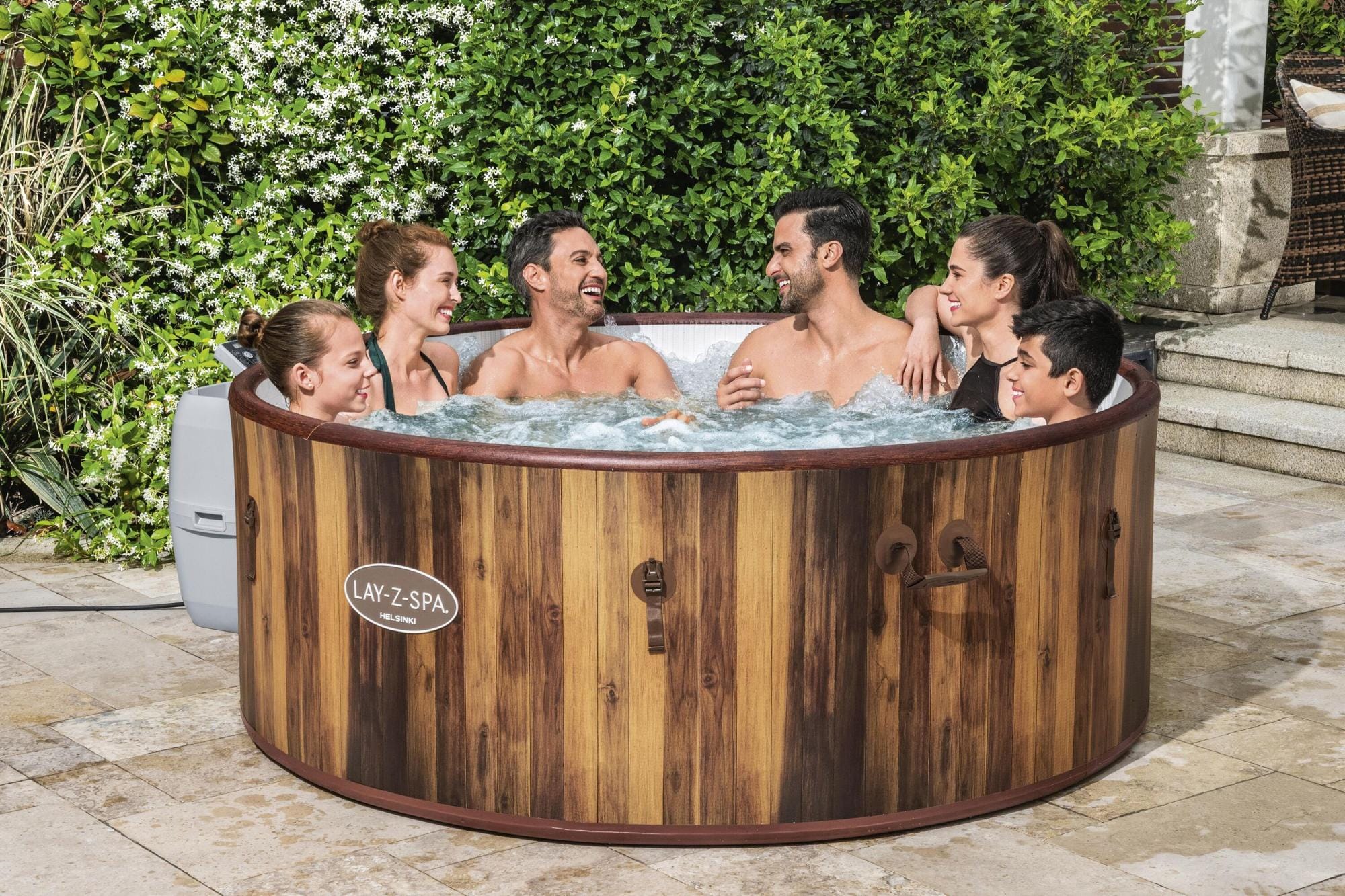 Opblaasbare bubbelbaden Lay-Z Spa Lay-Z-Spa Helsinki Smart AirJet Plus Opblaasbare Spa met Appbediening voor 5-7 Personen Bestway 34