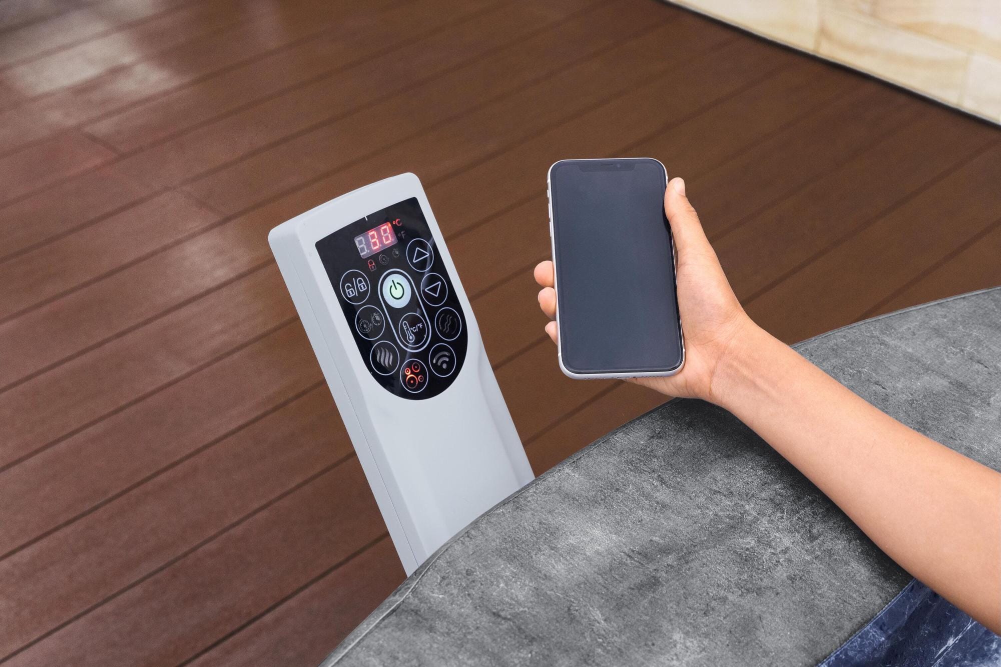 Opblaasbare bubbelbaden Lay-Z Spa Lay-Z-Spa Carrara Energy-Efficient Smart AirJet Spa met App Bediening 4-6 Personen Bestway 14