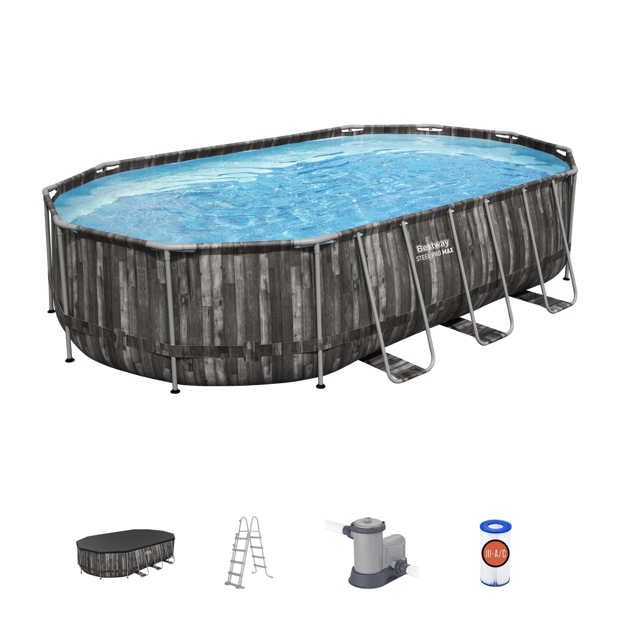 Bovengronds zwembad Bestway Steel Pro MAX Bovengrondse Zwembad Set 6,10 m x 3,66 m x 1,22 m Bestway 1