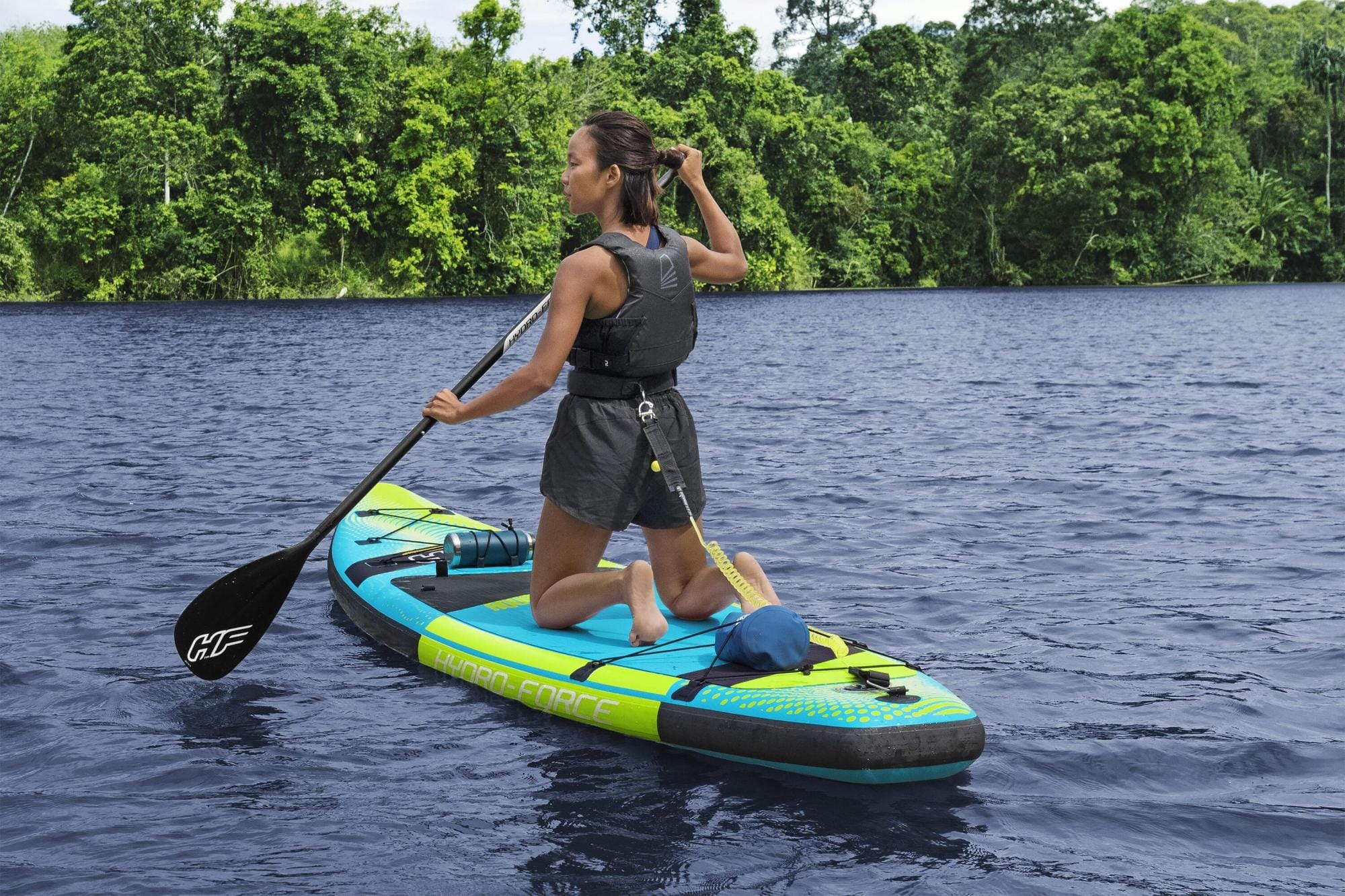 SUP en kajak Hydro-Force Aqua Escape Omvormbare Opblaasbare Stand-Up Paddleboard en Kayak Set 3,5 m Bestway 7