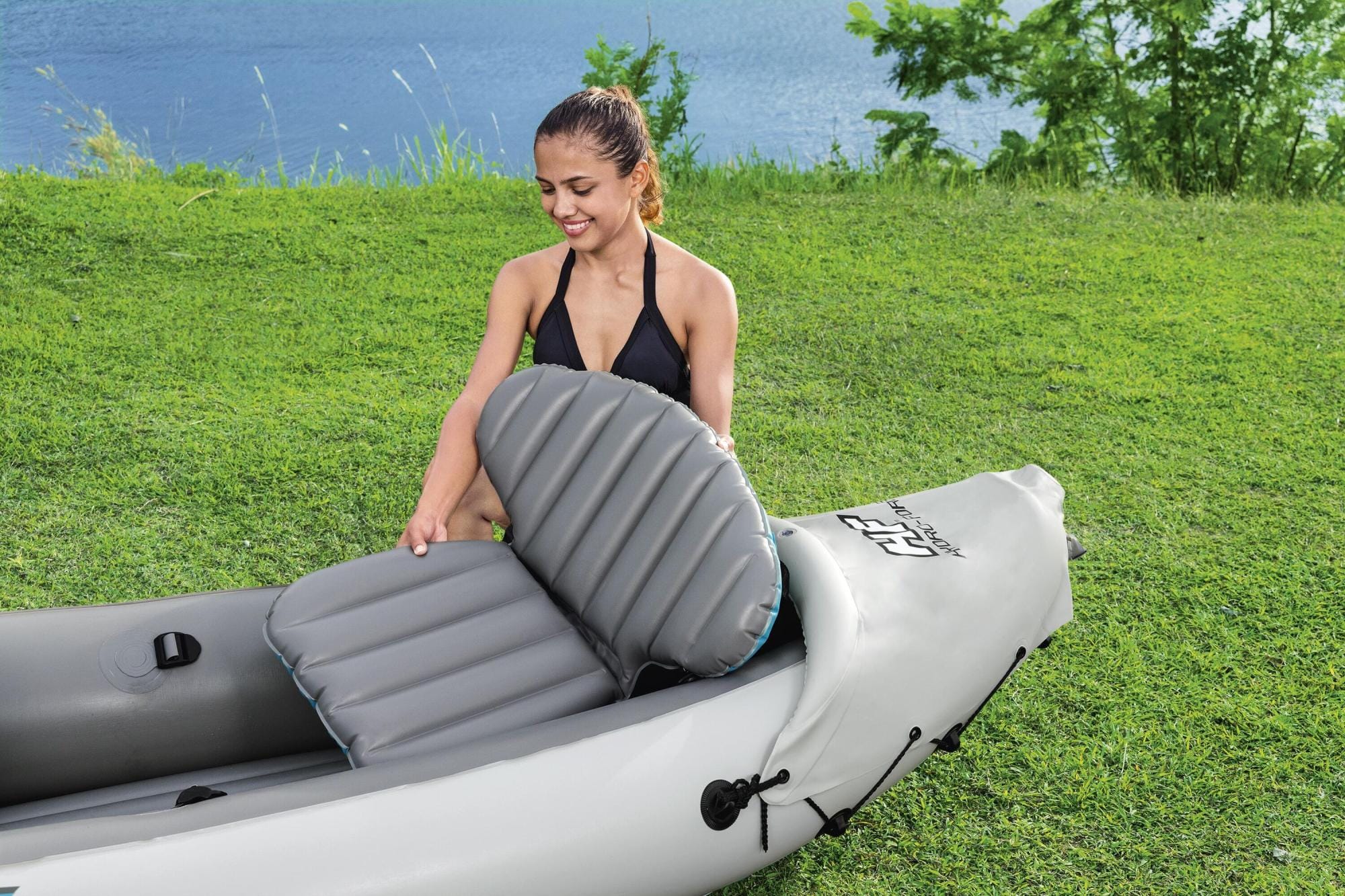 SUP en kajak Rapid Elite opblaasbare kayak van 312x98 cm, voor 2 personen Bestway 7