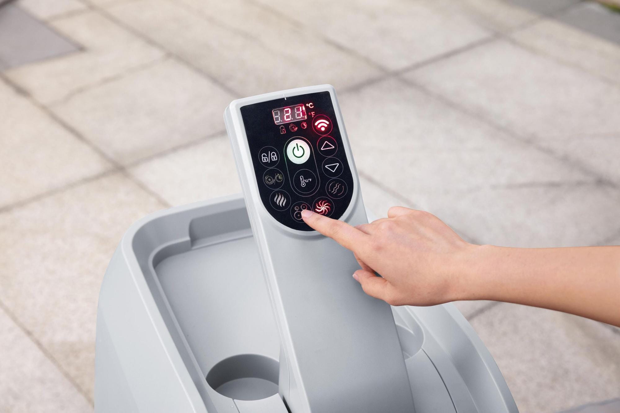 Opblaasbare bubbelbaden Lay-Z Spa Lay-Z-Spa Santorini Energy-Efficient Smart HydroJet Pro Opblaasbare Spa met App Bediening 5-7 Personen Bestway 13