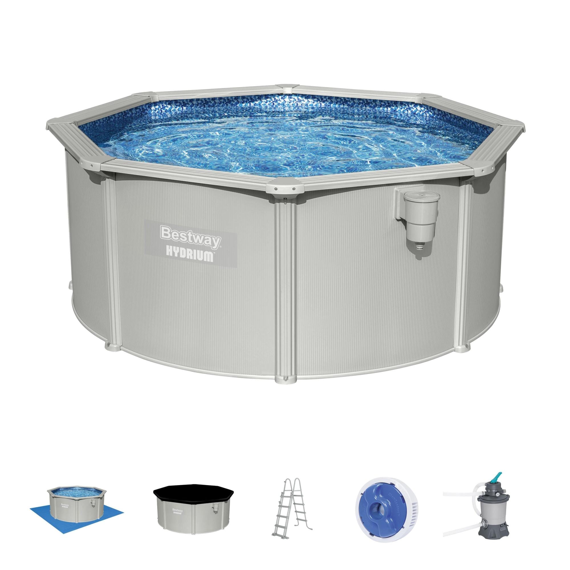 Bovengronds zwembad Bestway Hydrium Ronde Bovengrondse Zwembad Set met Stalen Wanden 3,05 m x 1,22 m Bestway 1