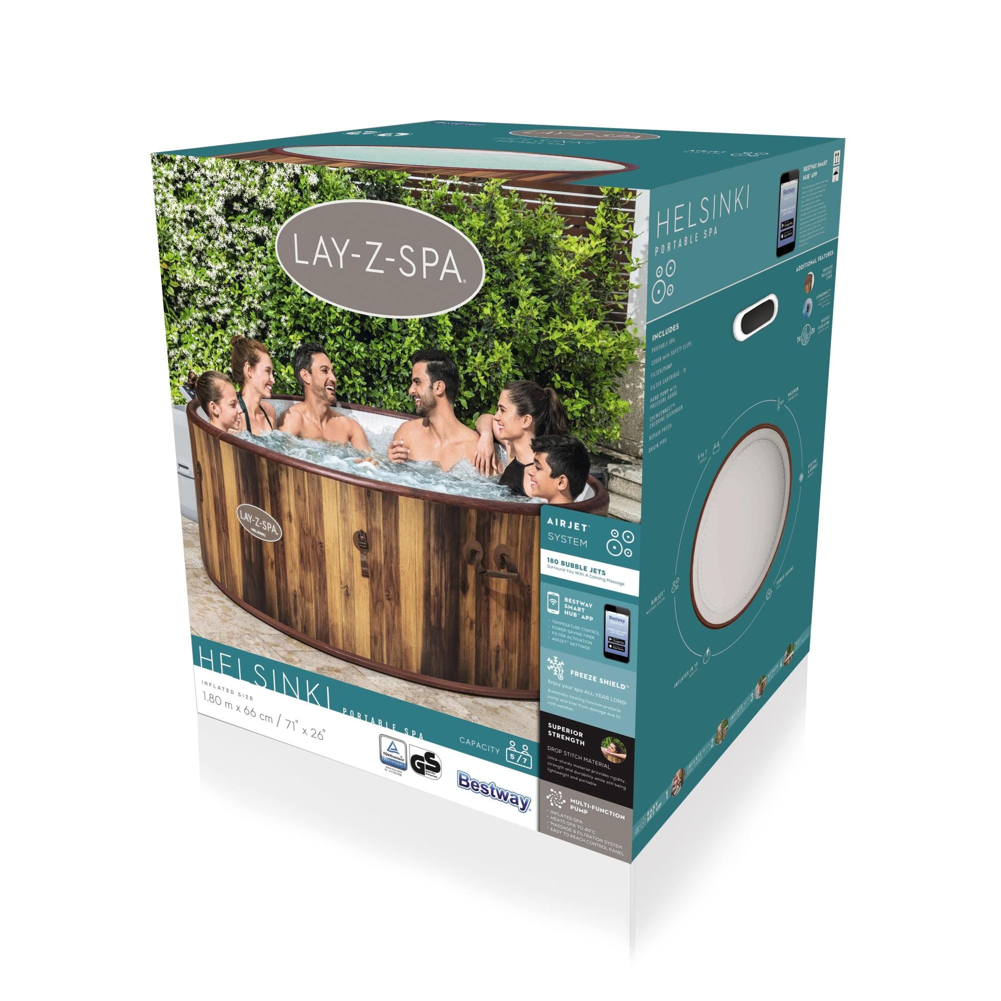 Opblaasbare bubbelbaden Lay-Z Spa Lay-Z-Spa Helsinki AirJet opblaasbare spa 5-7 personen Bestway 9