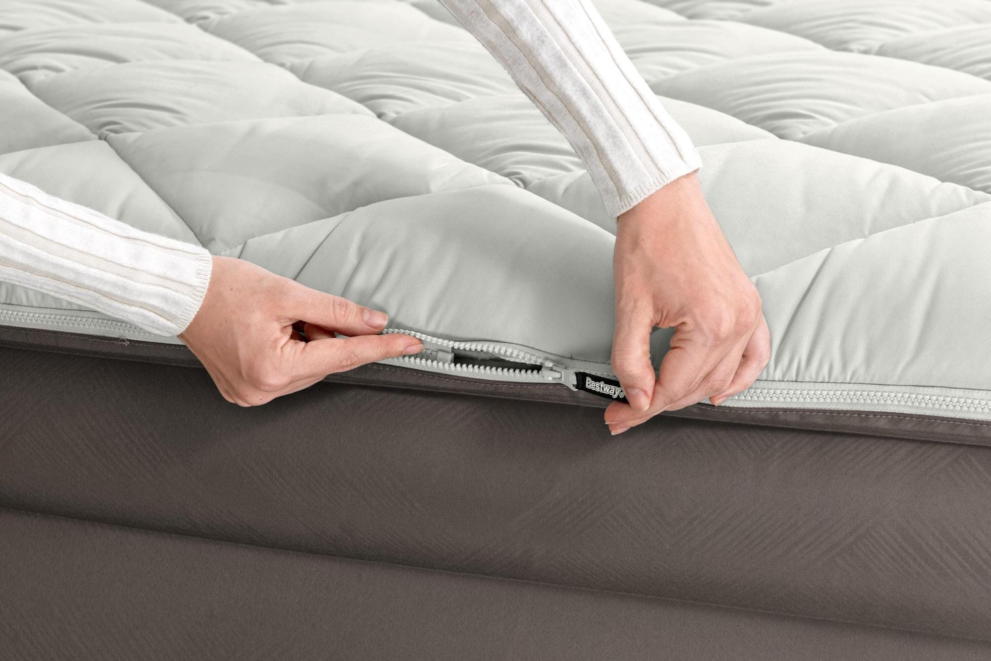 Luchtbed Bestway Fortech Queen Luchtmatras met Duvet Matrasoplegger en Ingebouwde Elektrische Pomp  2,03 m x 1,52 m x 51 cm Bestway 10