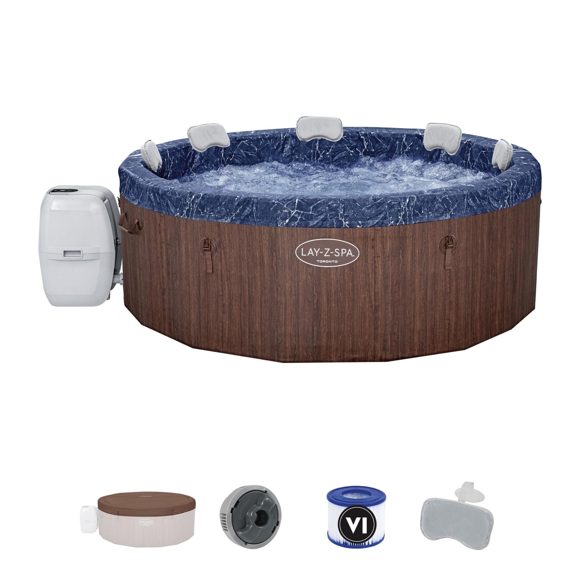 Opblaasbare bubbelbaden Lay-Z Spa Lay-Z-Spa Toronto AirJet Plus opblaasbare spa 5-7 personen Bestway 1